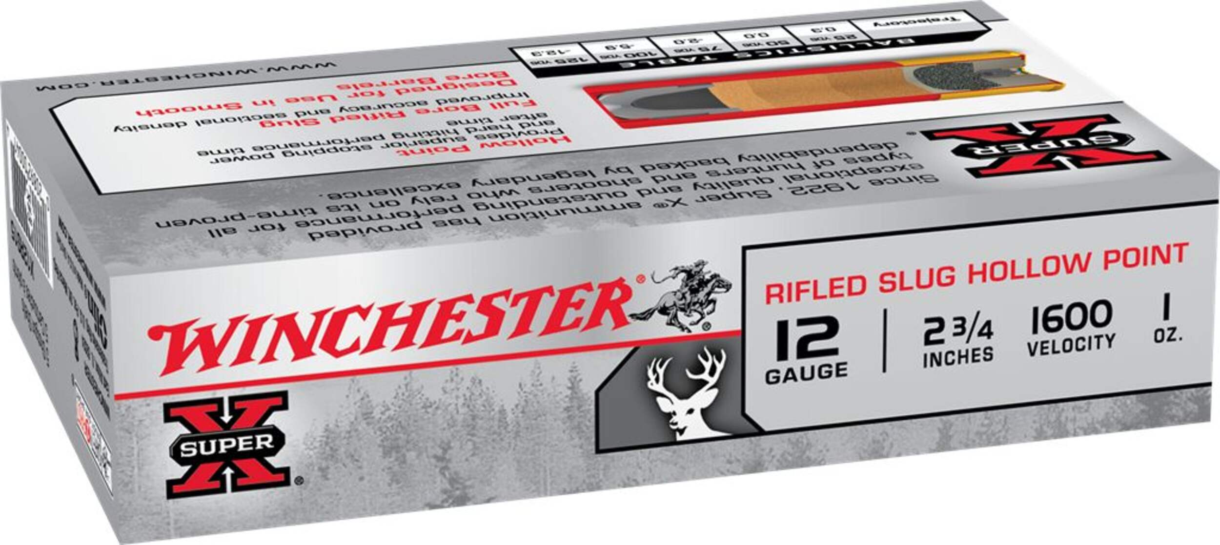 Winchester 12-Gauge Rifled Lead Slugs, 2.75-in Front_Angled_Right
