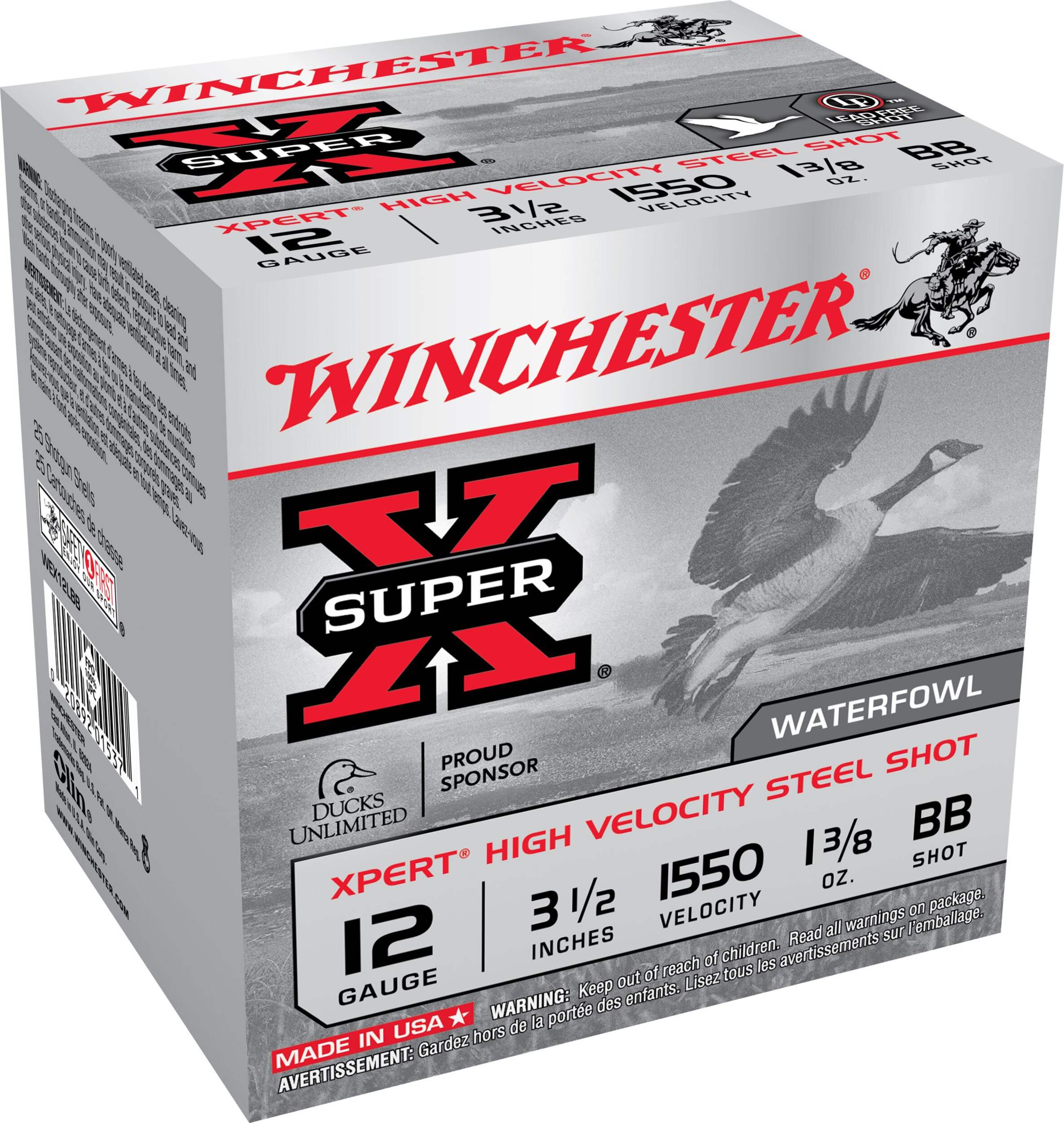 Winchester 12-Gauge 3.5-in Steel Shotgun Shells Front_Angled_Right