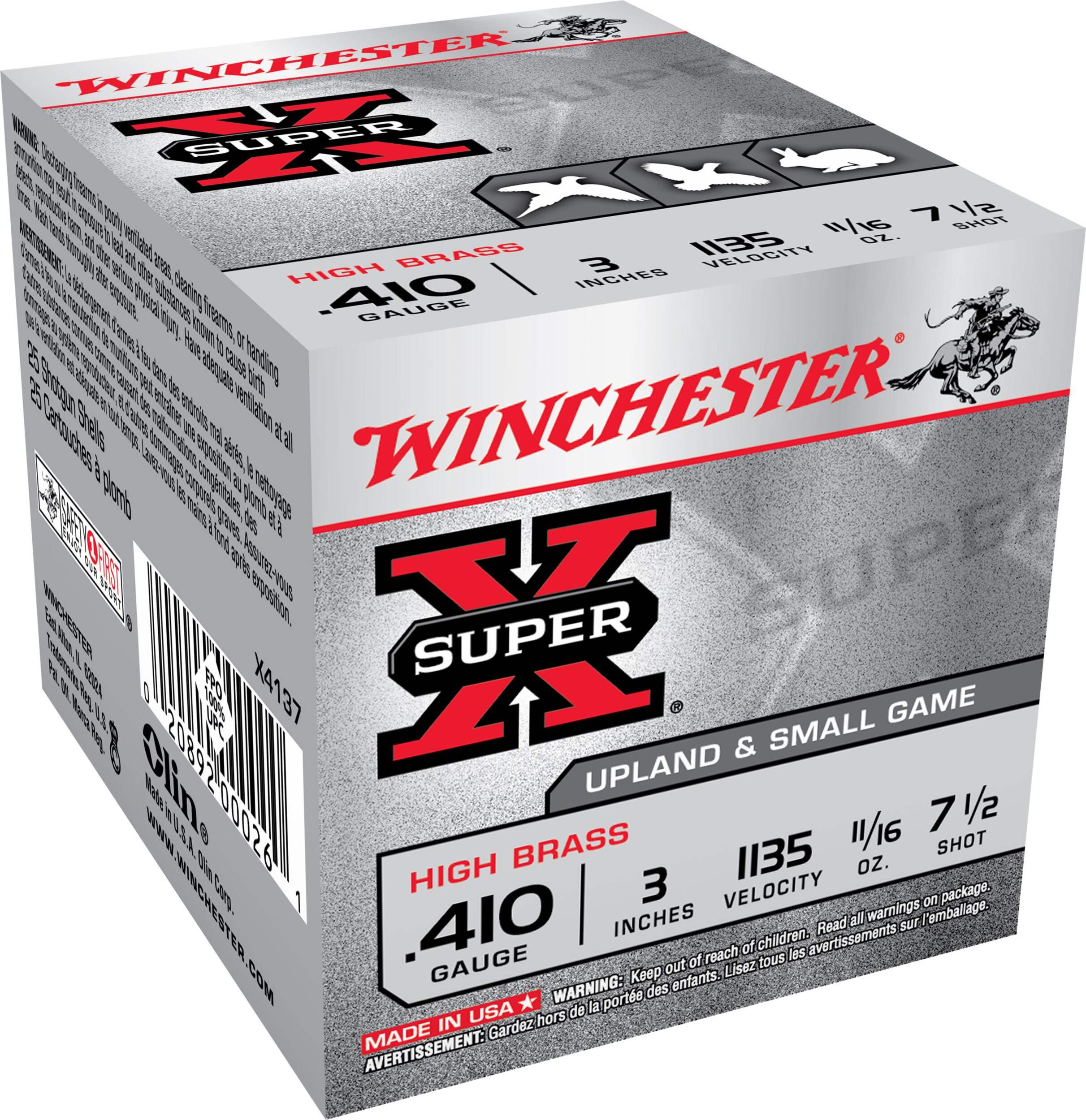 Winchester 410-Gauge 3-in #75 Lead Shotgun Shells Front_Angled_Right
