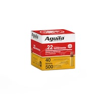 Munitions à pointe solide plaquée de cuivre 22 LR 40 grains Aguila Super Extra, paq. 500