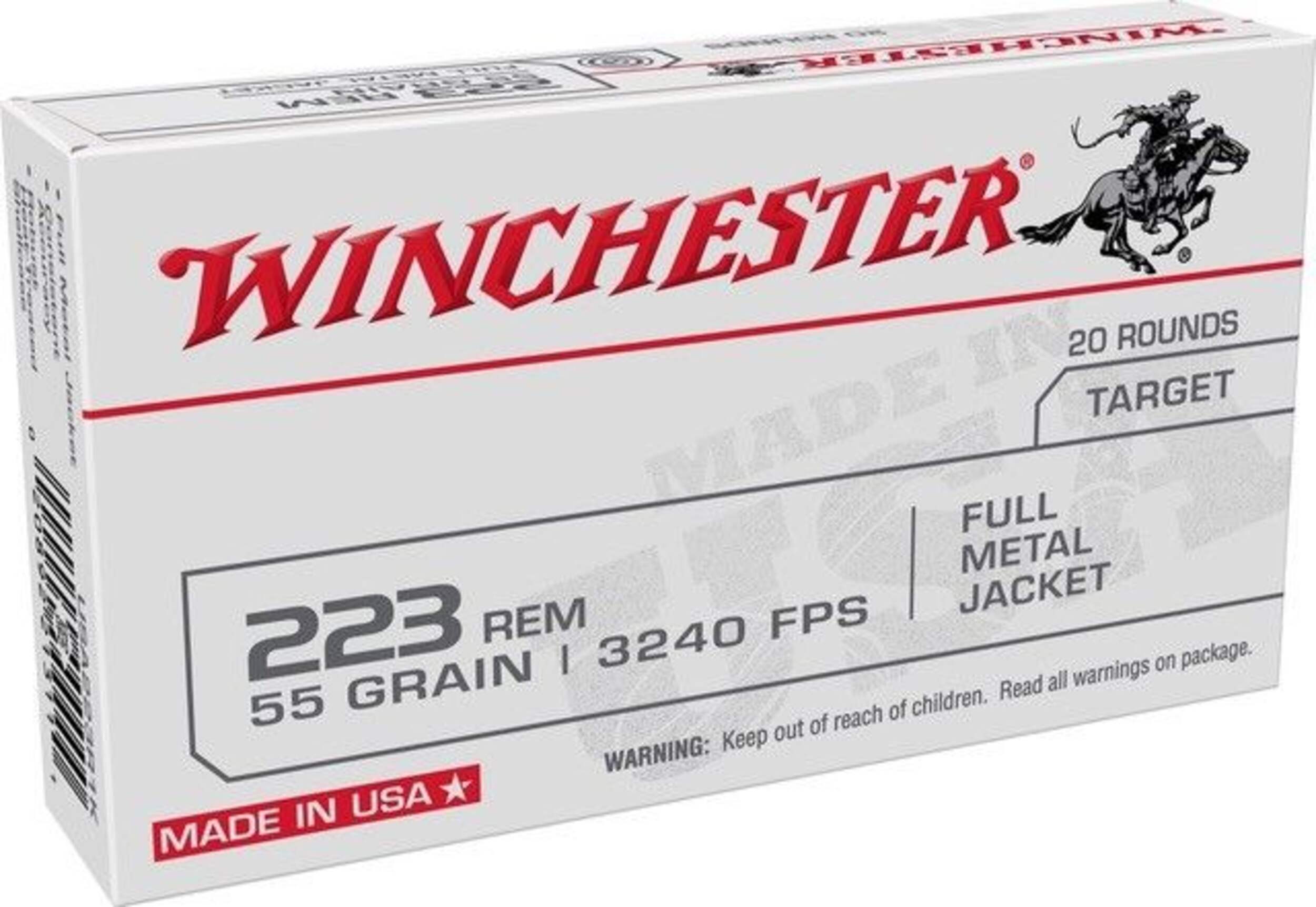 Winchester USA 223 Remington 55gr, 20-pk Front_Three_Fourths_Angled_Right