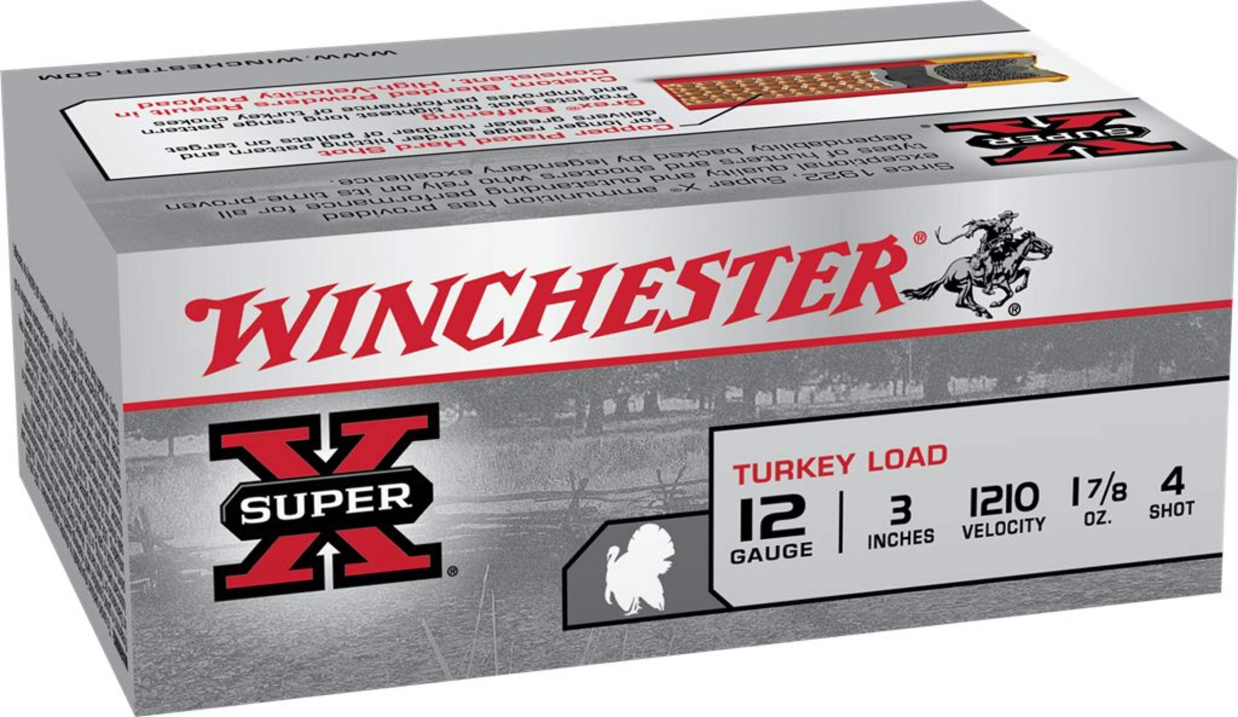 Winchester 12-Gauge 3-in #4 Lead Turkey Shotgun Ammunition, 1-7/8-oz, 10-pk Front_Angled_Right
