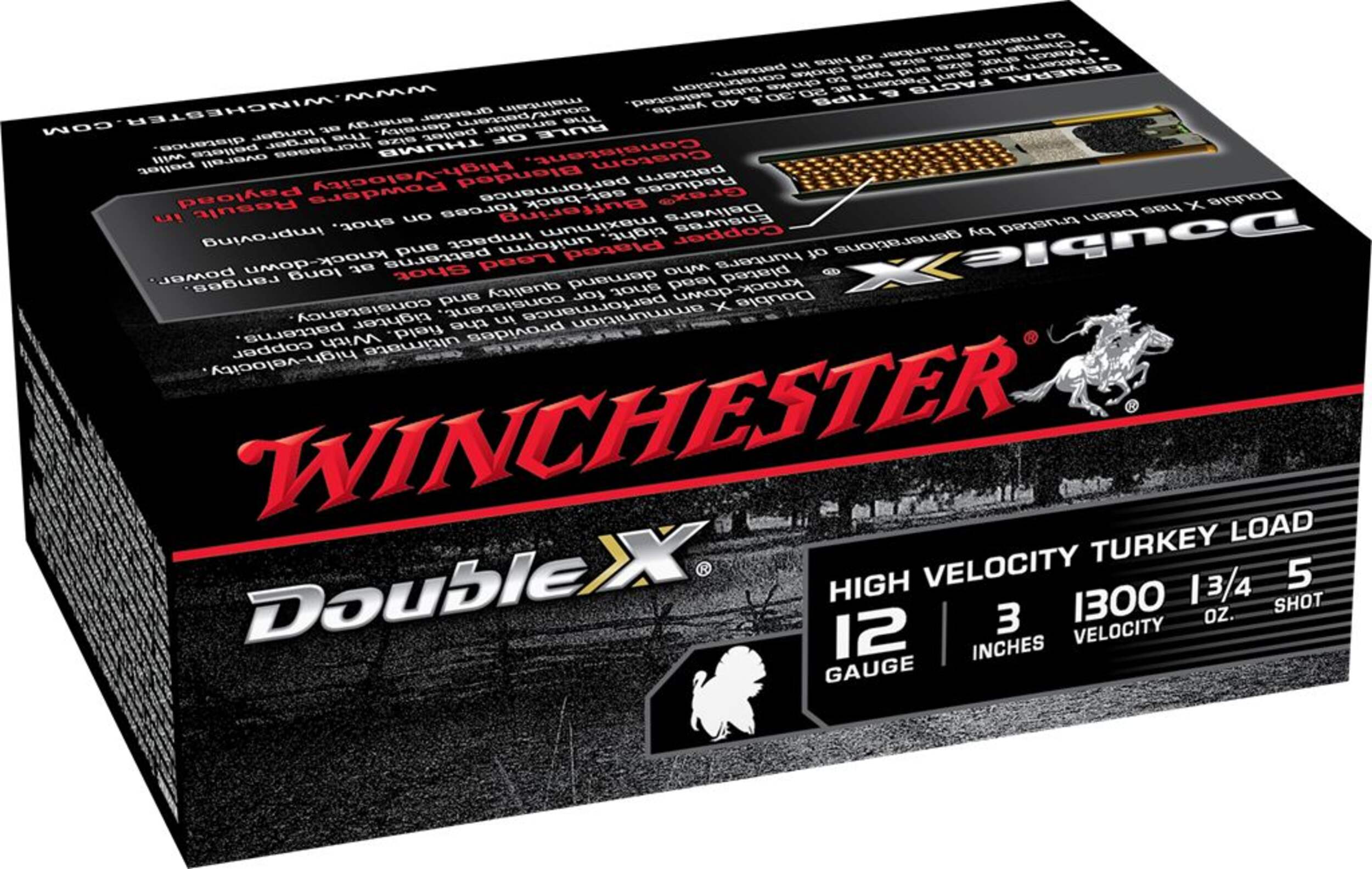 Winchester 12-Gauge 3-in #5 High Velocity Lead Turkey Shotgun Ammunition, 10-pk Front_Angled_Right