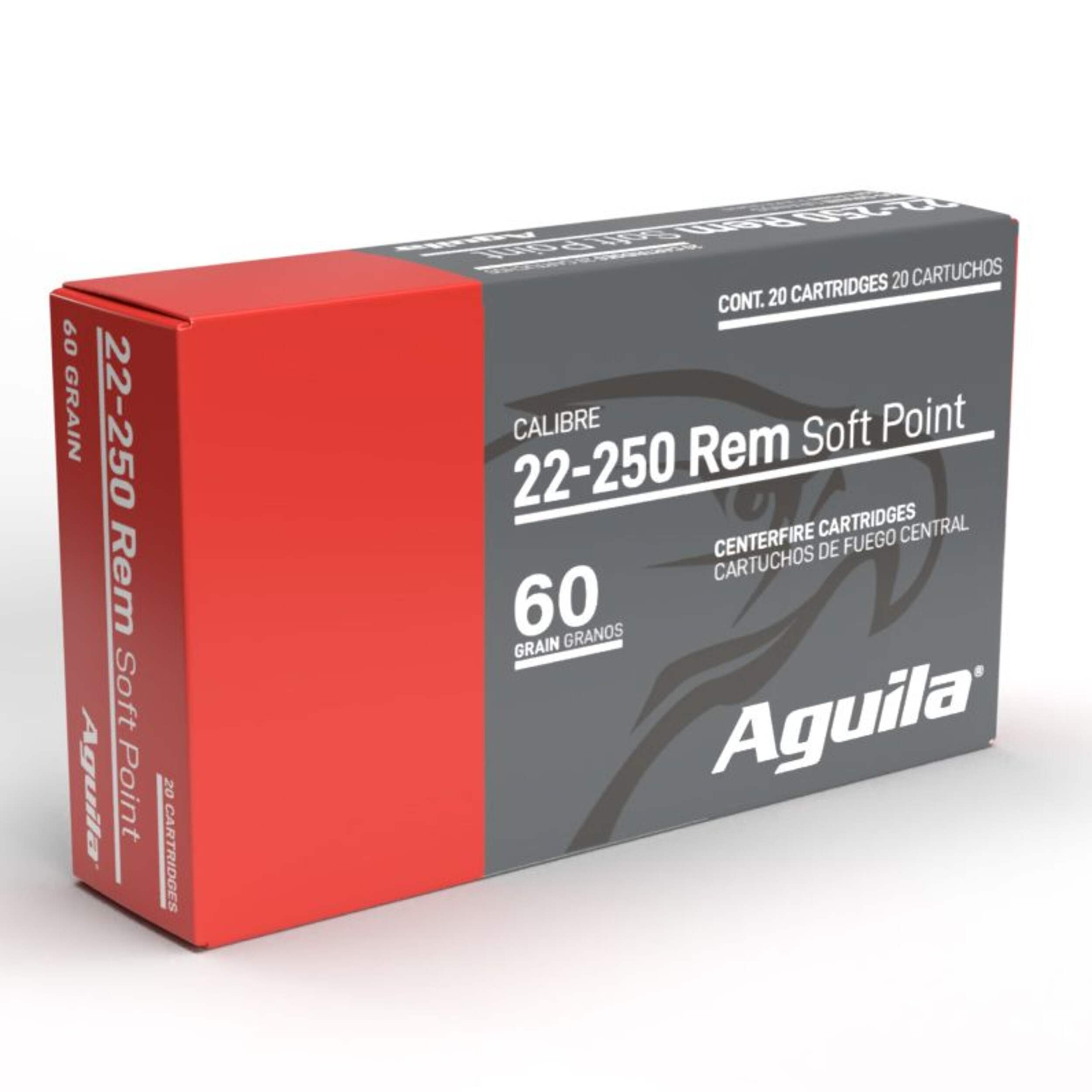 Aguila 22-250 Rem Interlock Bullets, 60-g Front_Three_Fourths_Angled_Right