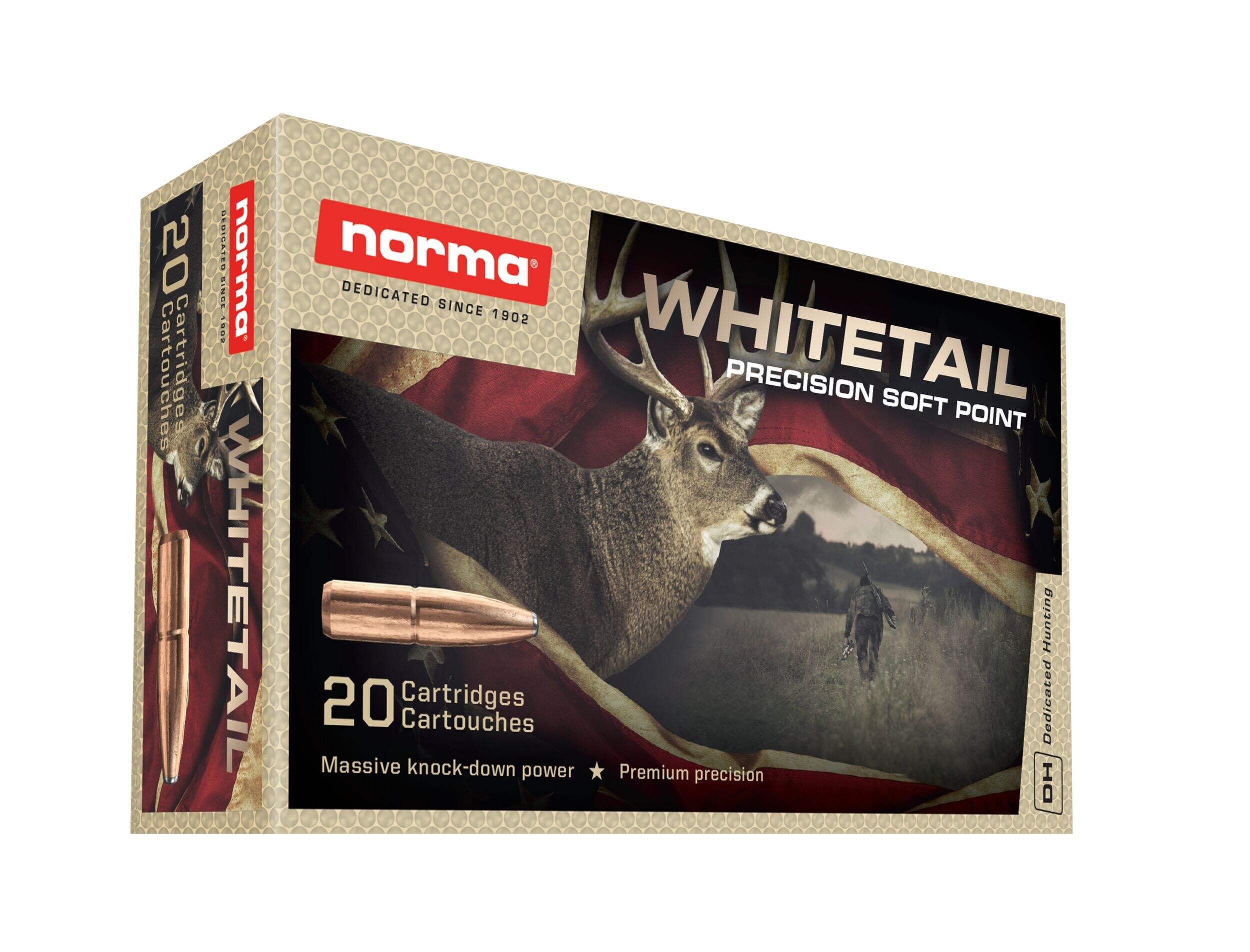 NORMA Whitetail 30-30 150gr Soft Point, 20 rounds Front_Three_Fourths_Angled_Right