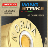 Cartouches Norma Wingstrike Steel Elite, calibre 12 no 2 Magnum, 3 po, 1-1/8 oz