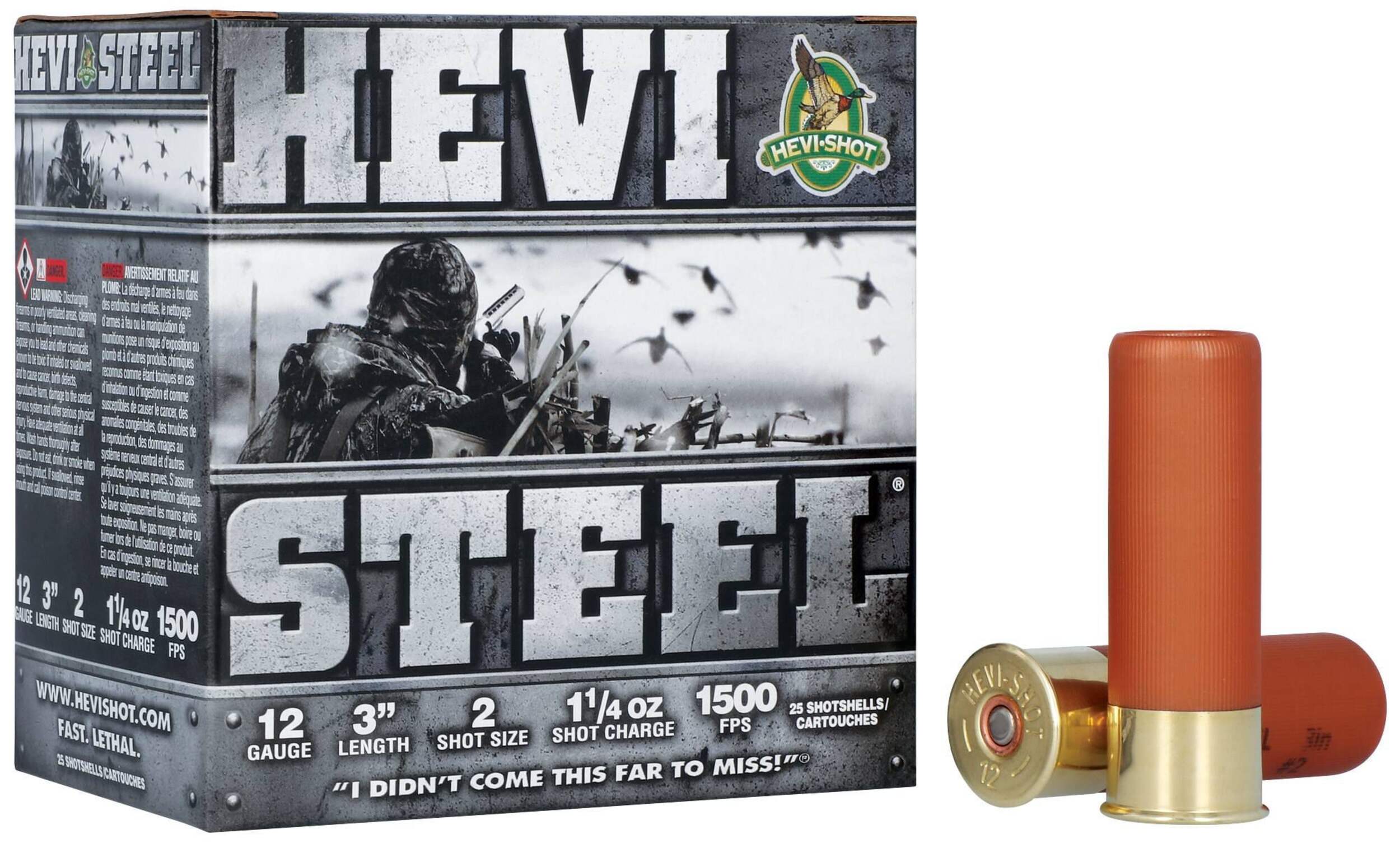 Hevi-Steel 12-Gauge 3-in #2 Waterfowl Ammunition, 7/8-oz Composite_or_Mixed