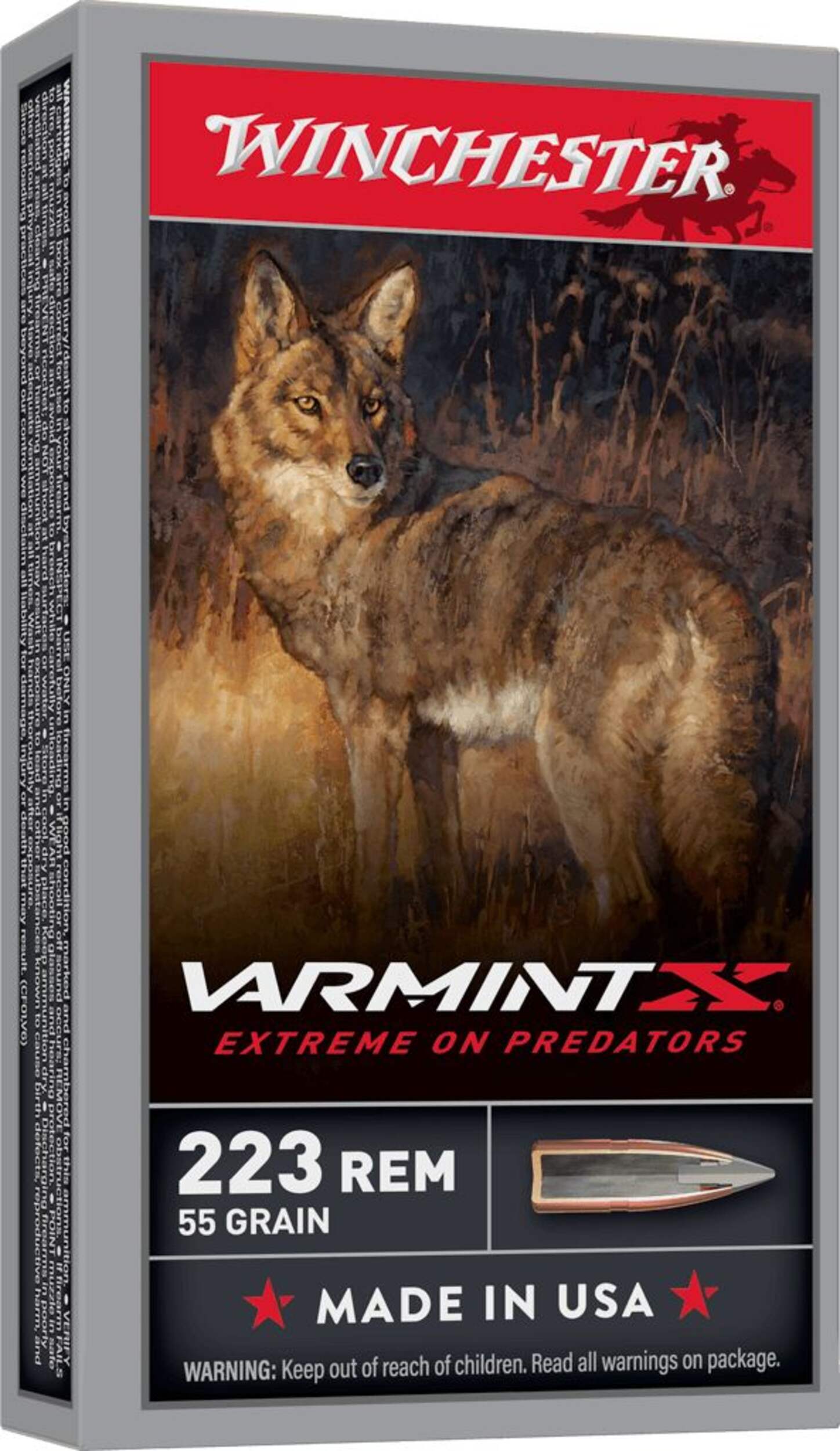 Winchester Varmint X .223 Ammunition, 55 g Front_Angled_Right