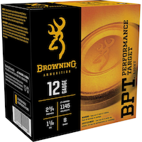 Browning BPT 12-Gauge Light Target #8 Shotgun Ammunition, 2-3/4-in, 1-1/8-oz Front_Angled_Right