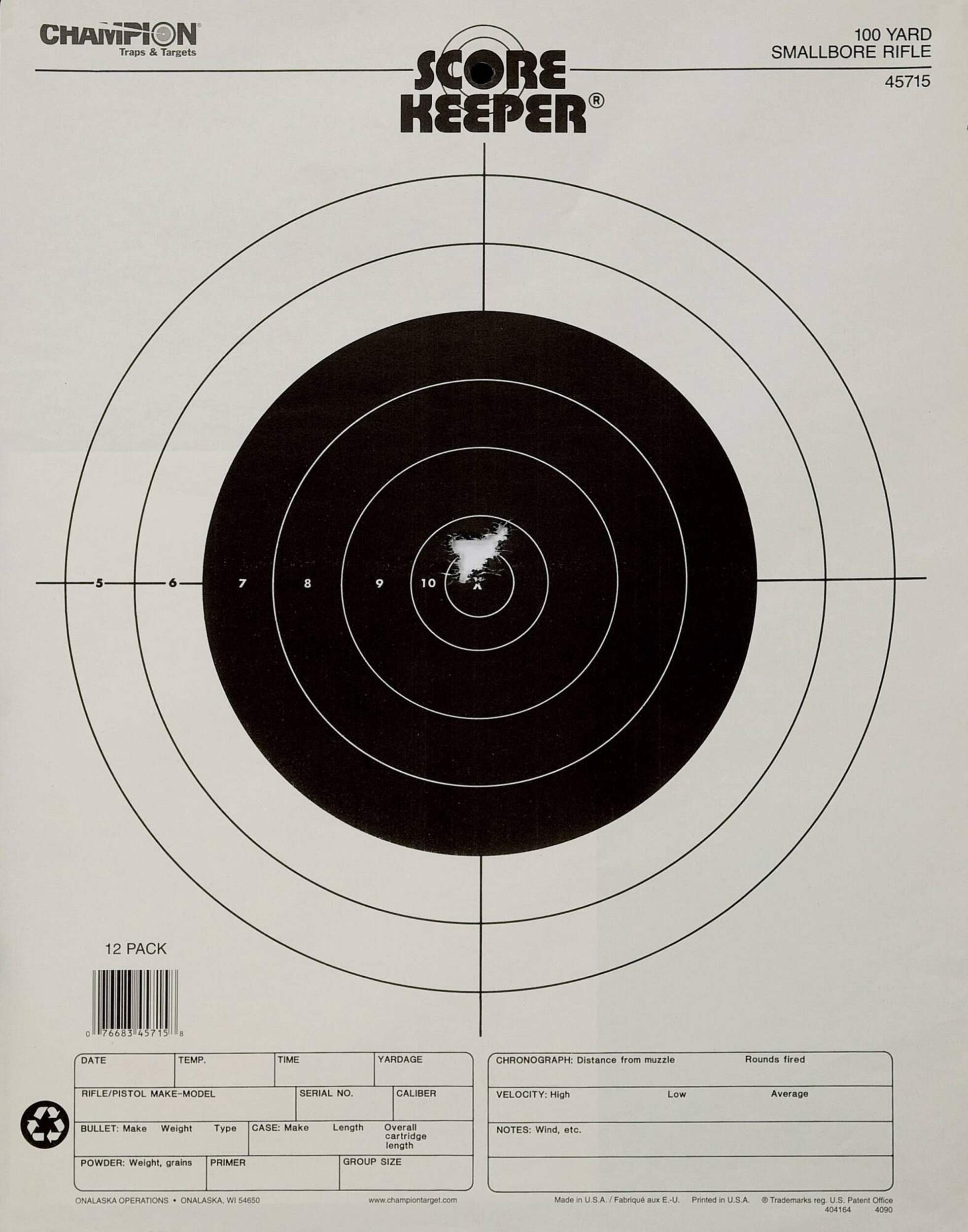 Balle à pointe creuse Gold Medal Sierra Match King calibre .308, 168 grains Front_Flat