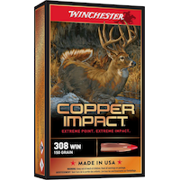 Munitions pour carabine à percussion centrale à impact en cuivre Winchester Deer Season XP, 380 Winchester EP, 150 grains