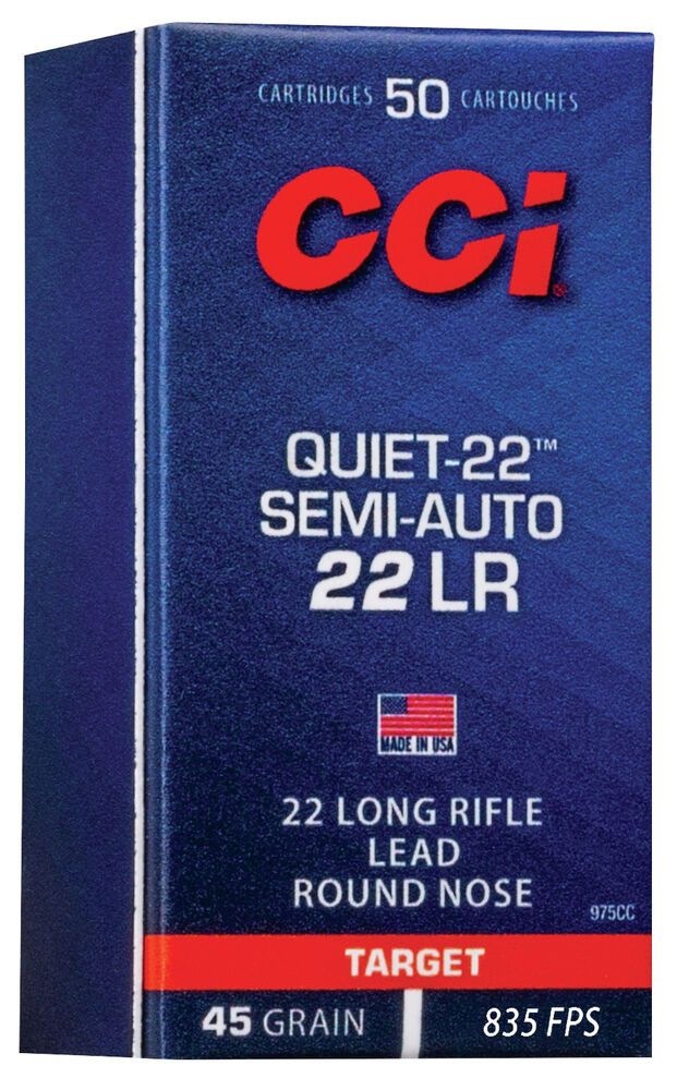 CCI 22 LR 40 Grain Lead Round Nose Subsonic Quiet 22 Canadian Tire