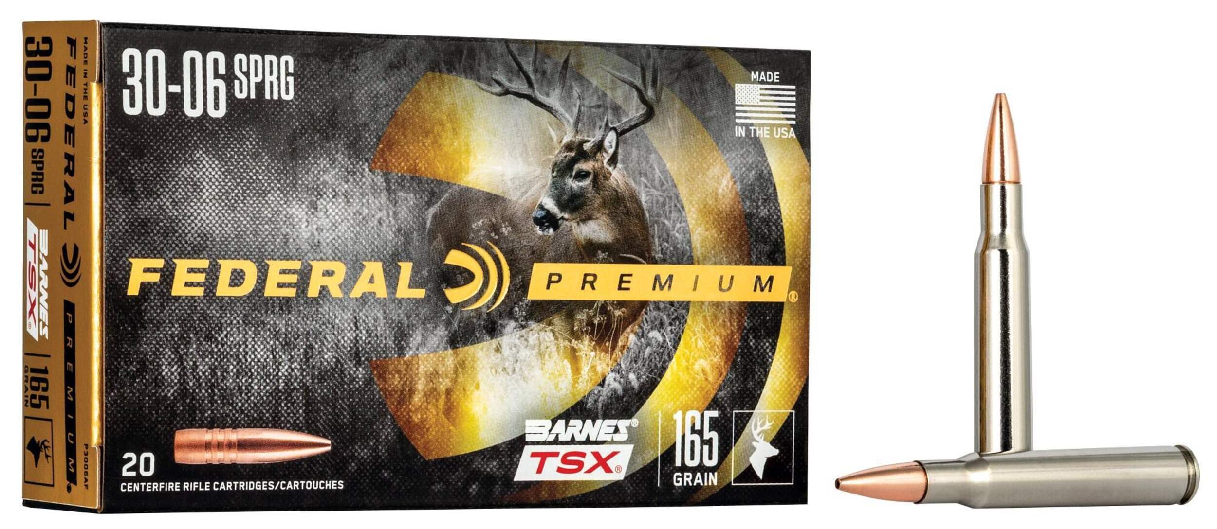 Munitions Federal Premium Barnes TSX, calibre 30-06 Springfield, 165 grains Composite_or_Mixed