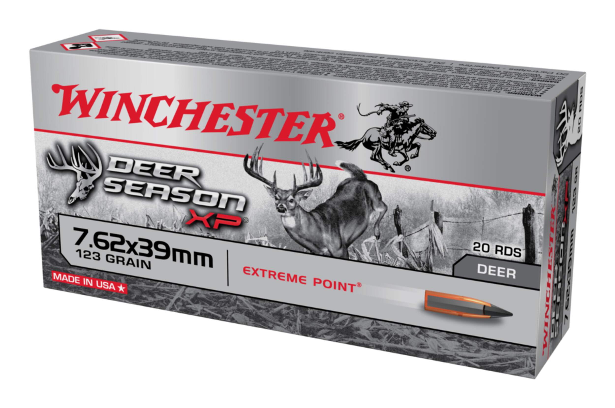 Winchester Deer Season XP 7.62x39mm 123 Grain Extreme Point Cartridge ...