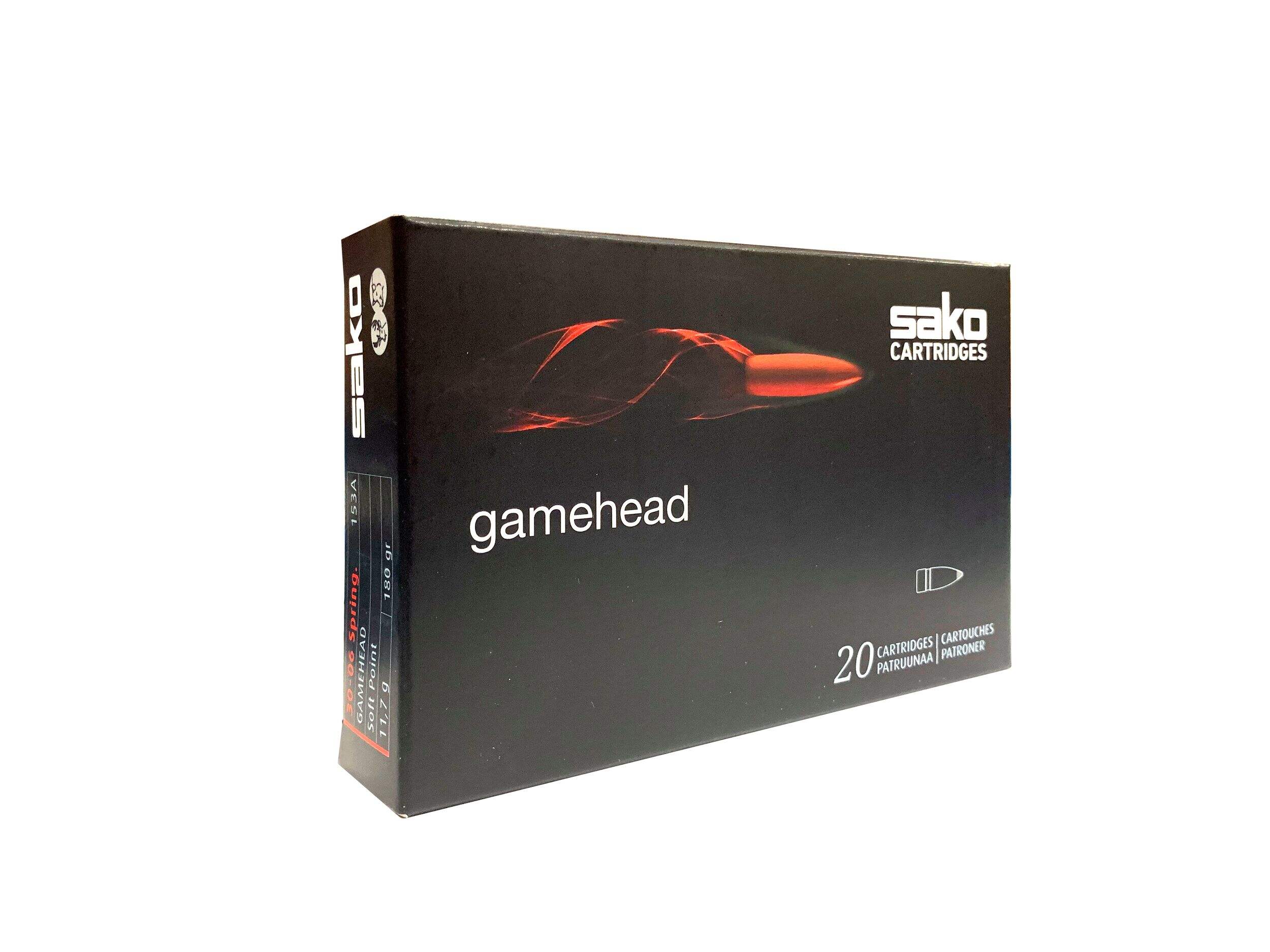 SAKO Gamehead 30-06 180gr Soft Point, 20 rounds Front_Angled_Right