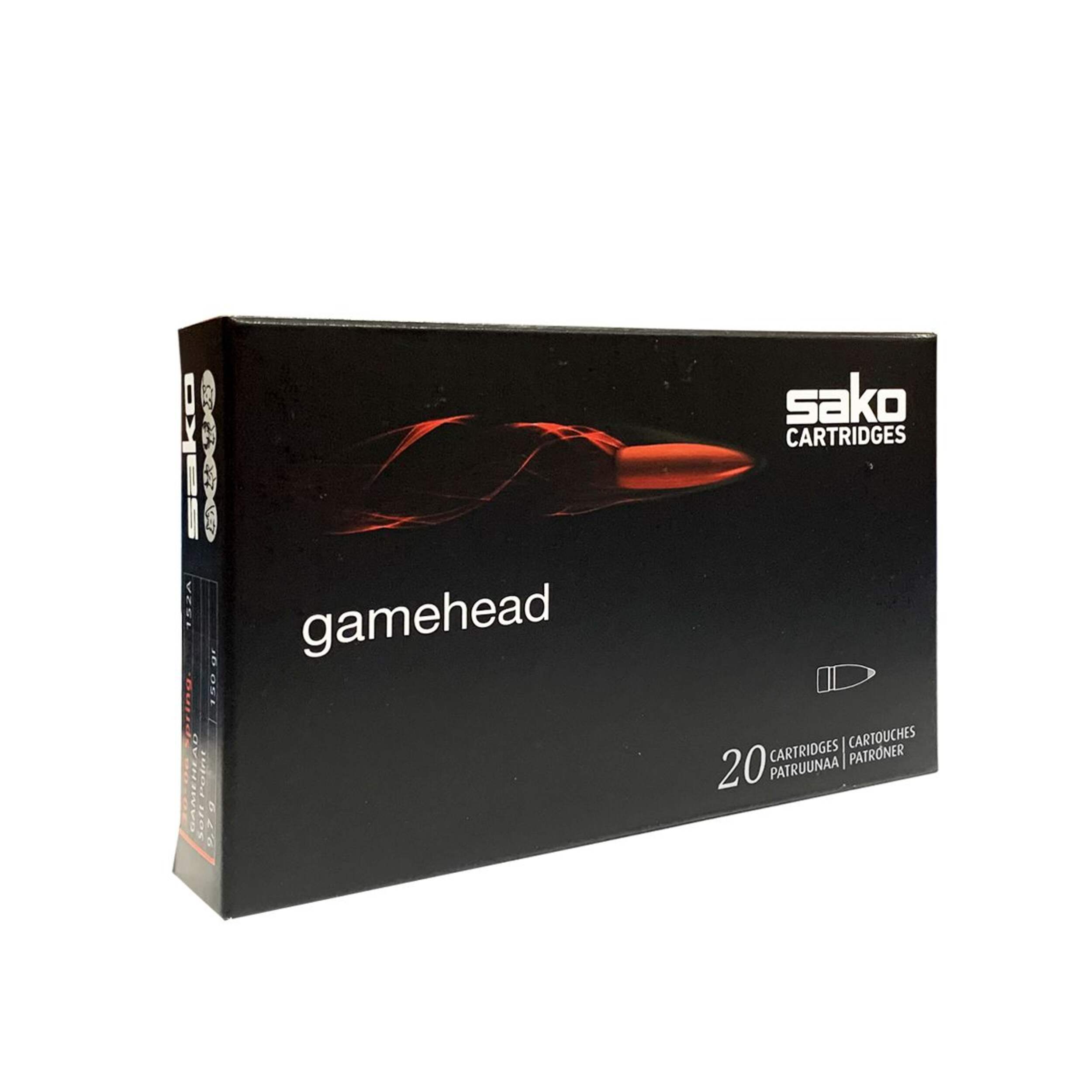 SAKO Gamehead 30-06 150gr Soft Point, 20 Rounds Front_Angled_Right