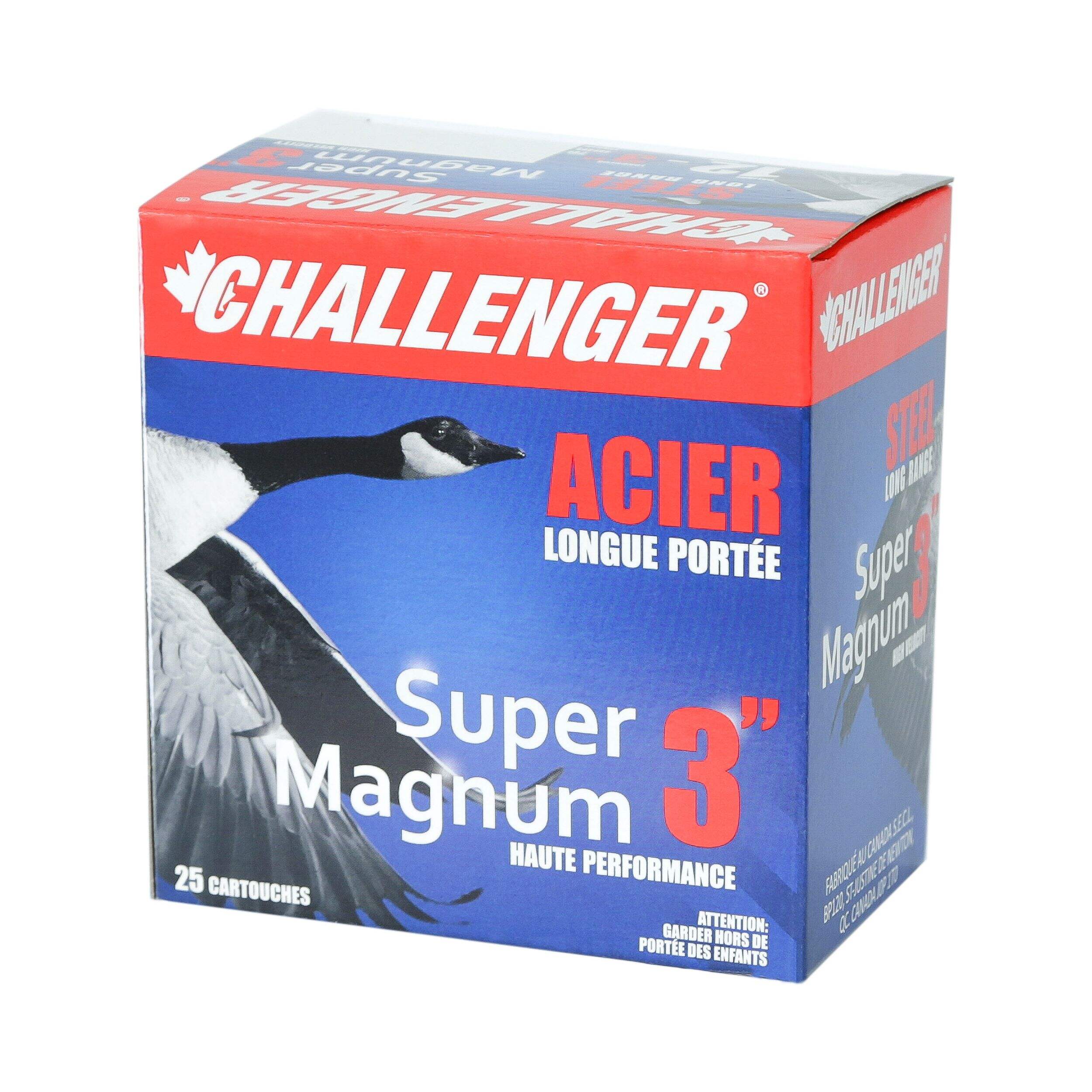 Challenger Super Magnum 12-Gauge #BB Steel Shotshell Ammunition, 3-in, 1-1/4-oz Front_Three_Fourths_Angled_Left