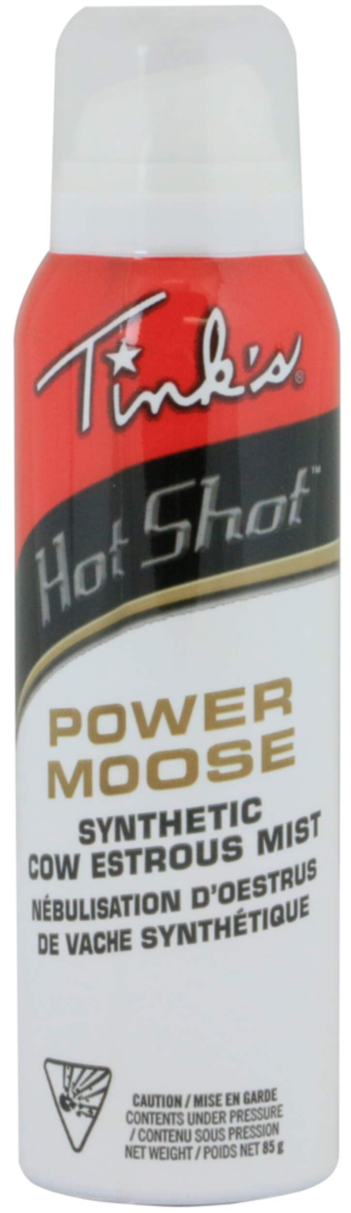 Attractif synthétique en brume d'orginale en oestrus Tink's Hot Shot Power Moose, 85 g Front_Flat