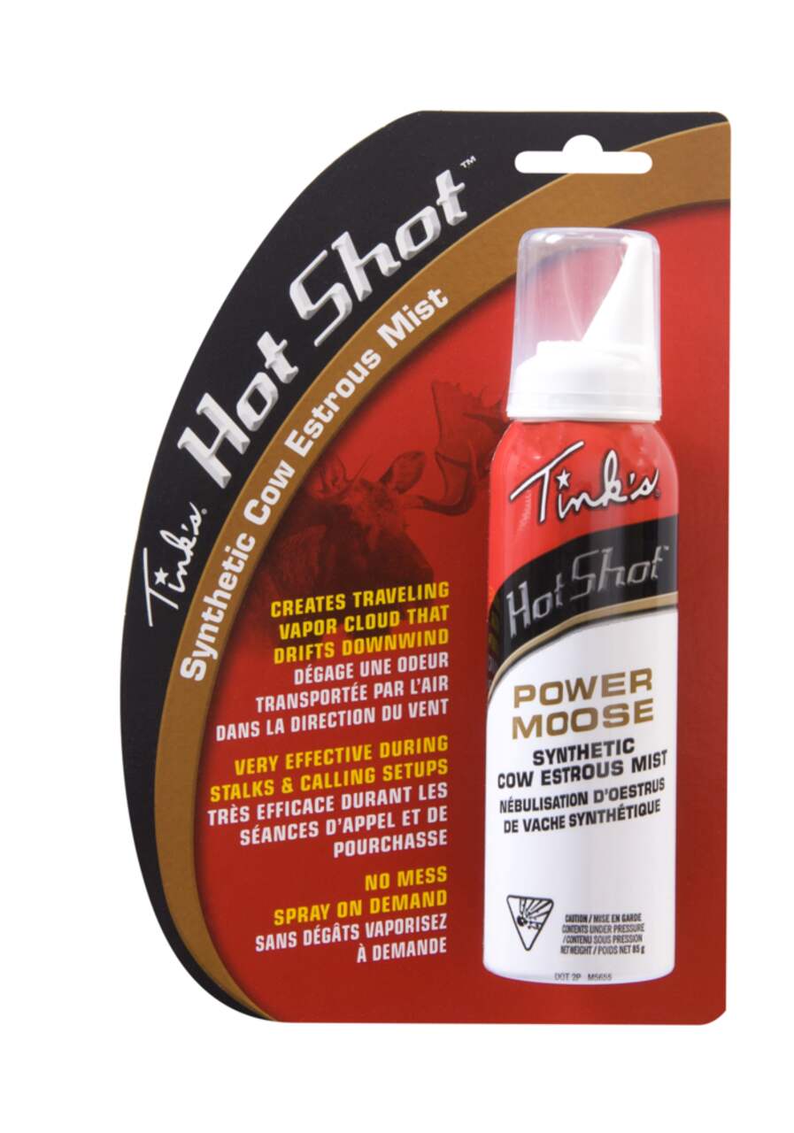 Tink's Hot Shot Power Moose Synthetic Hunting Cow Estrus Moose Attractant  Mist, 85-g
