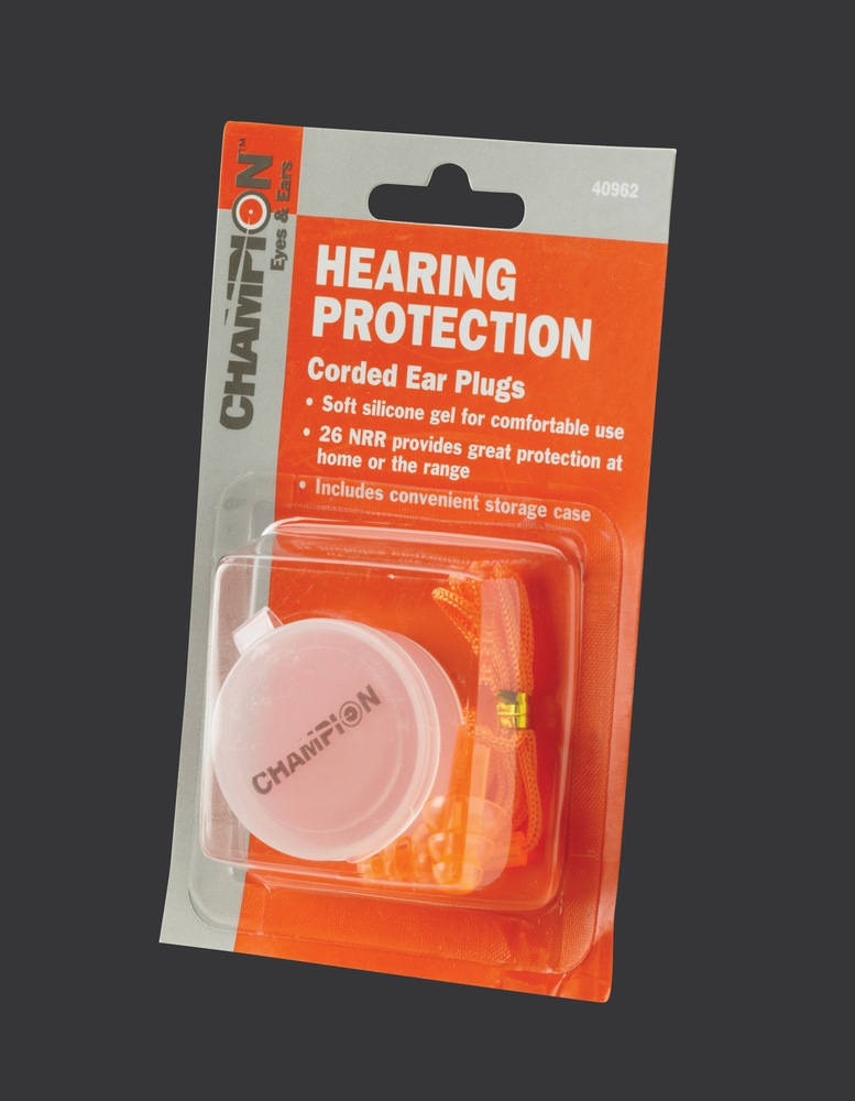 Champion Silicone Gel 26DB Reusable Hunting Corded Hearing Protection