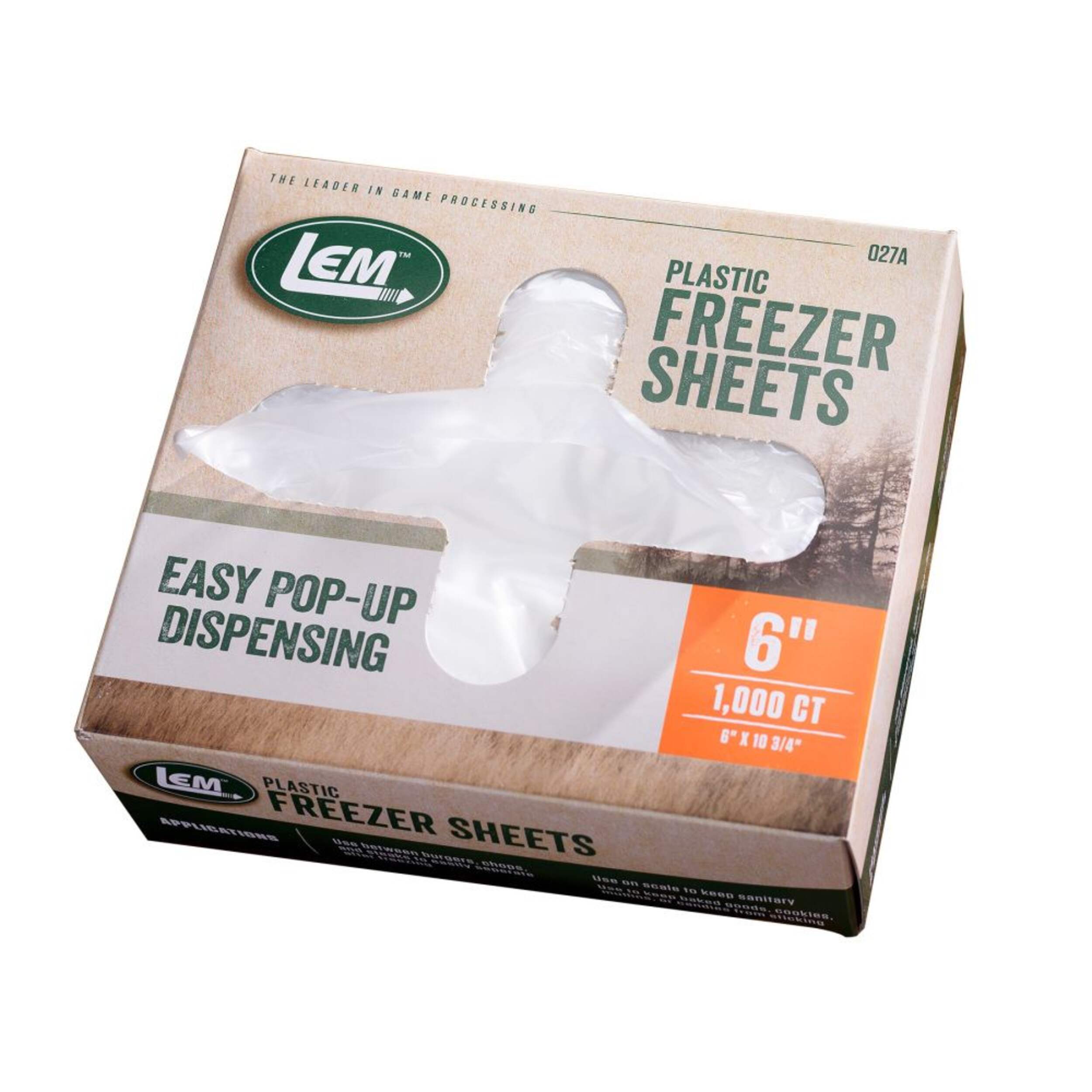 LEM Freezer Paper Sheets, 1000-pk Overhead_Plunge