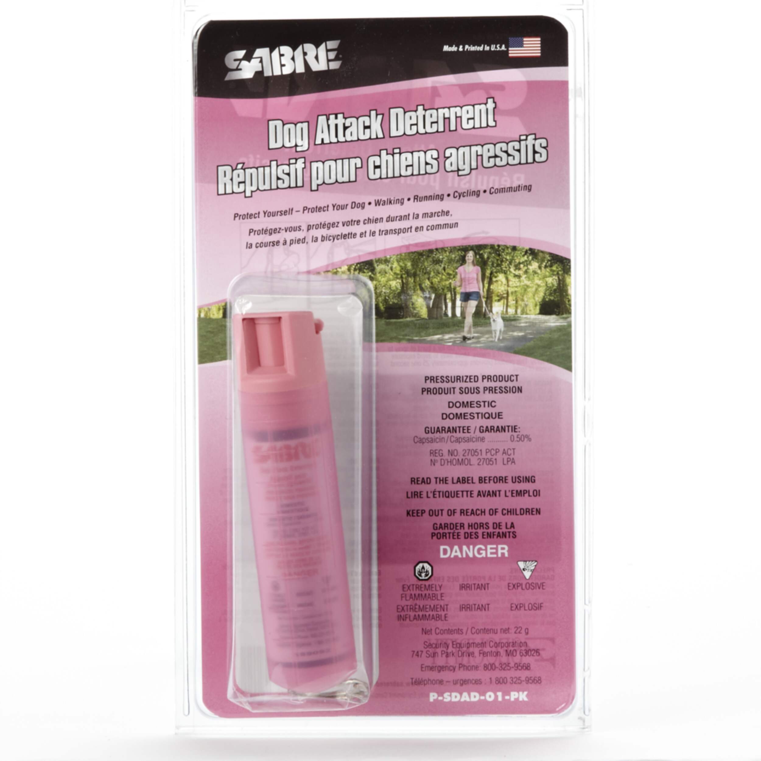 Sabre Hunting Dog Attack Deterrent Spray, Pink, 22g Canadian Tire