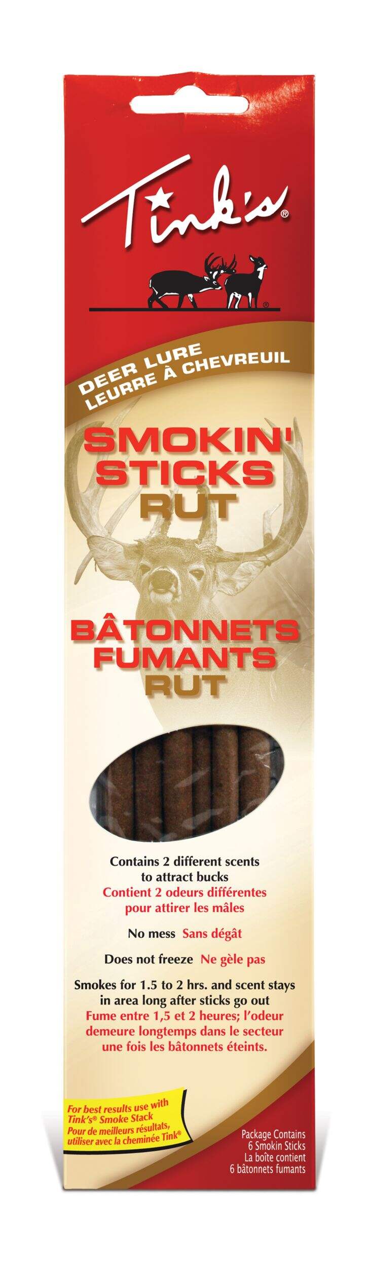 Tink's All Season Smoking Sticks Rut Deer Lure, 6-pk Front_Flat