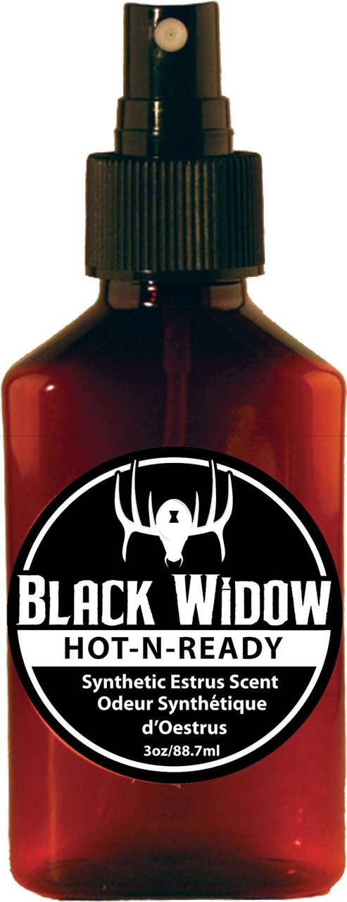 Black Widow Hot-N-Ready Synthetic Doe Estrus Deer Hunting Lure/Attractant,  3-oz