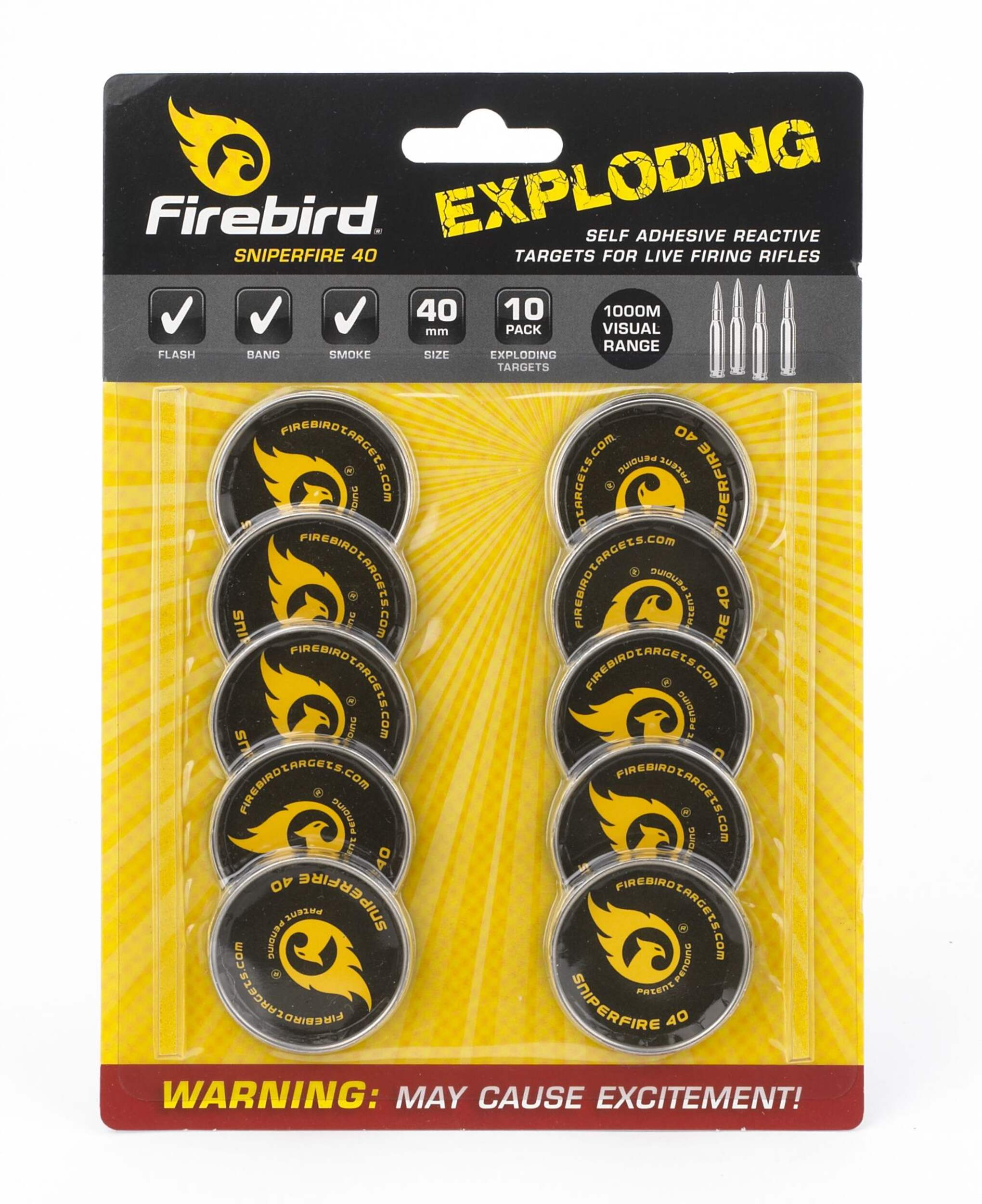 Firebird Exploding SF40 Sniper Target Front_Flat