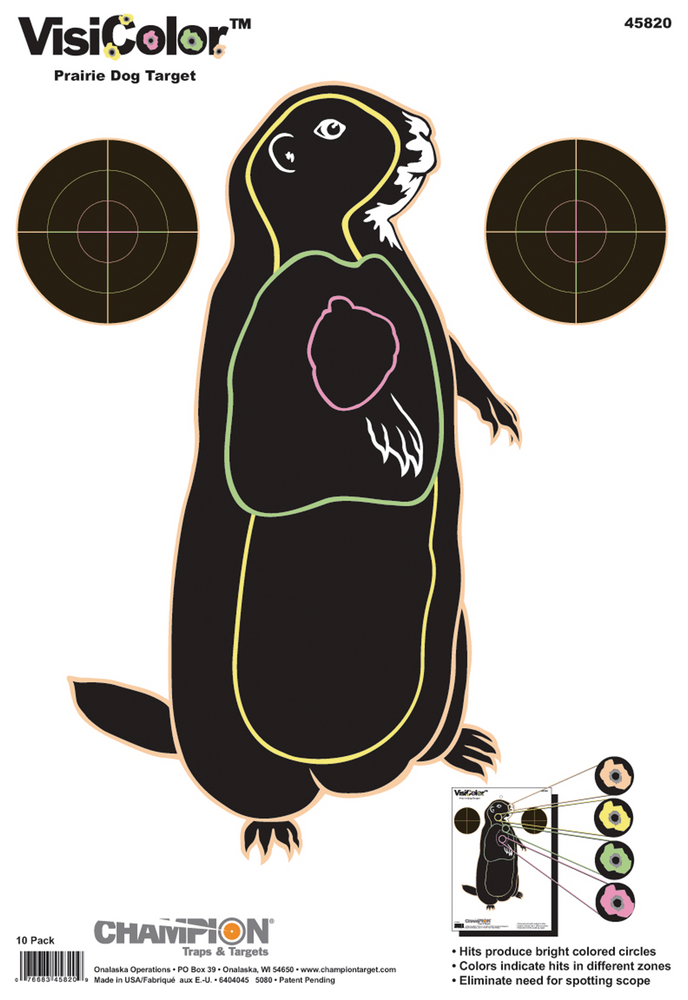 Champion VisiColor Hunting Ground Hog Shooting Targets, 10pk Canadian Tire