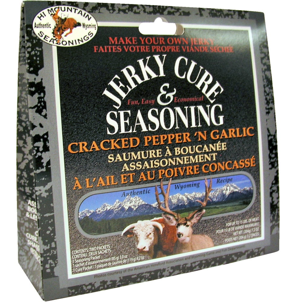 Hi Mountain Make Your Own Jerky Cure and Seasoning Kit, Cracked Pepper