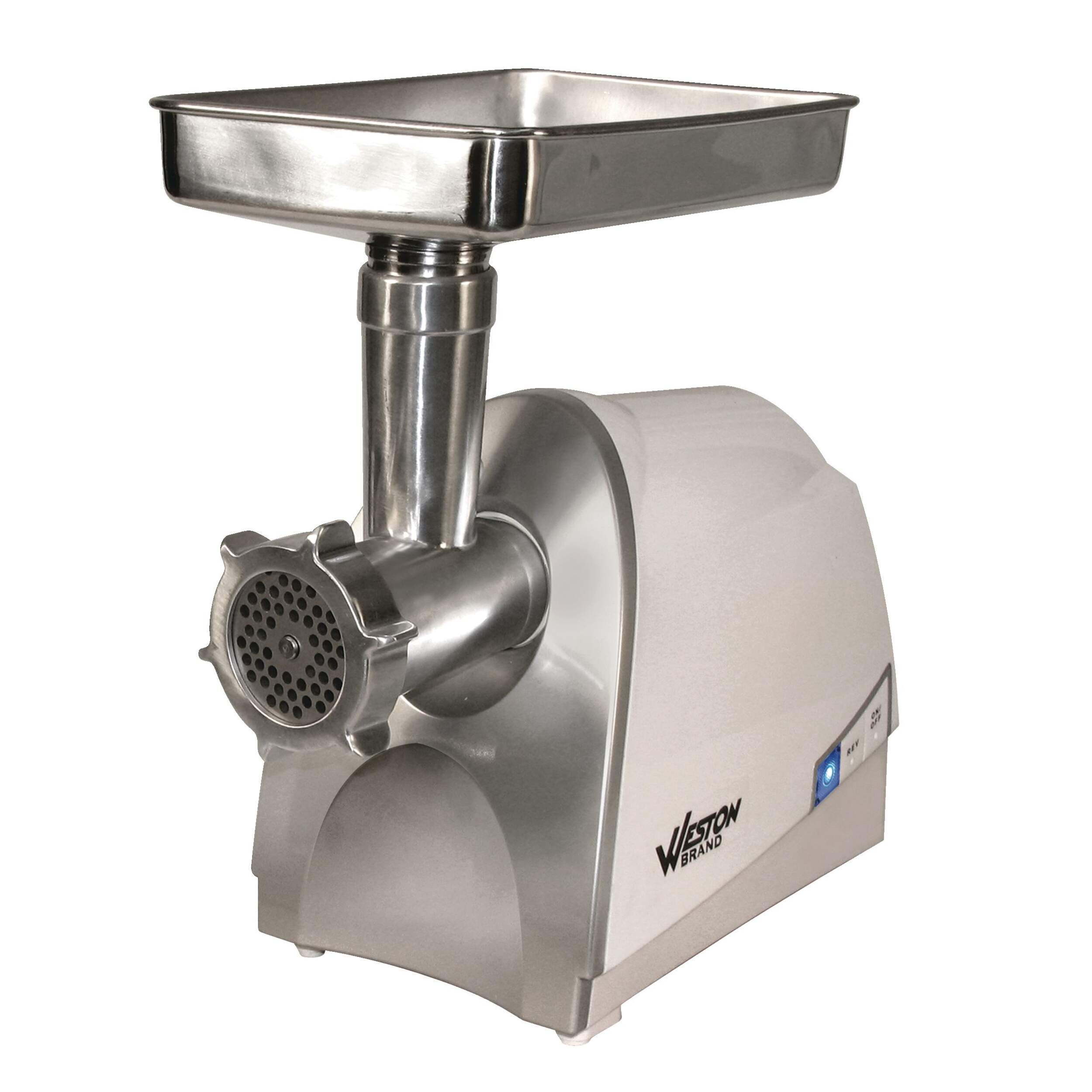 Hachoir à viande électrique 575 W de Weston, acier inoxydable Front_Angled_Left