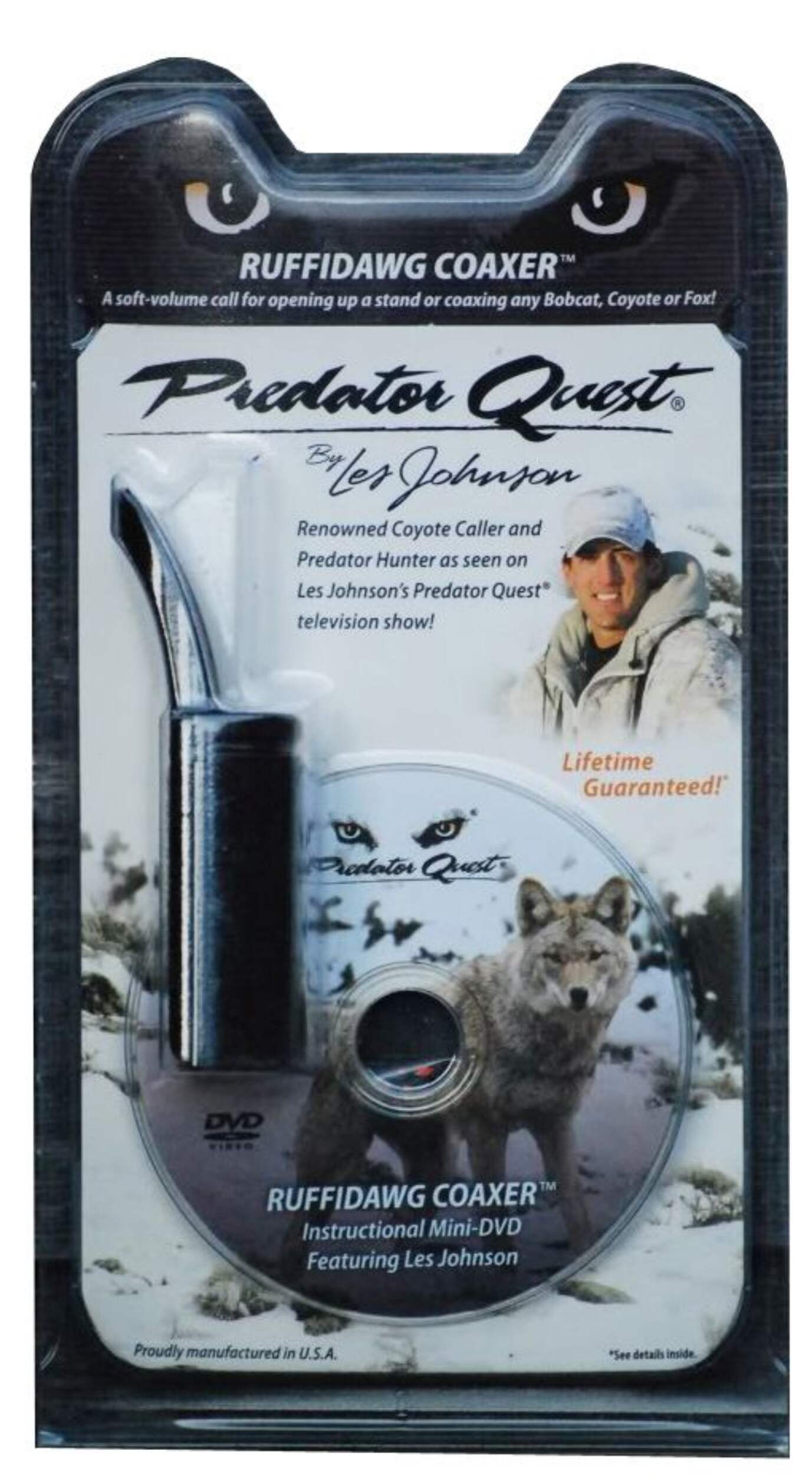 Predator Quest Ruffidawg Coaxer Hunting Bobcat, Coyote or Fox Predator Call Front_Flat