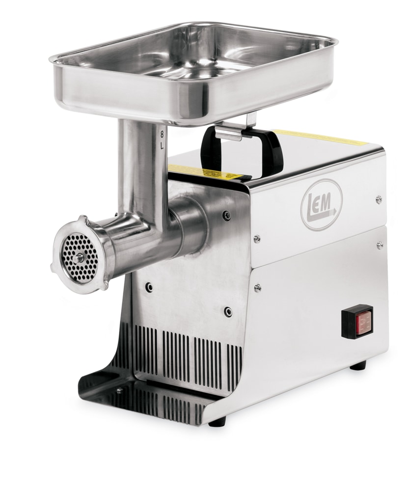 Moulin à viande robuste en inox ,35 chevaux de 120 V LEM no 8 Big Bite