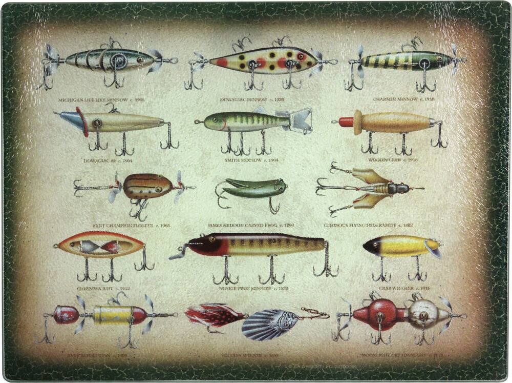 Planche à Découper en Verre Trempé Poisson - Zone Chasse et Pêche