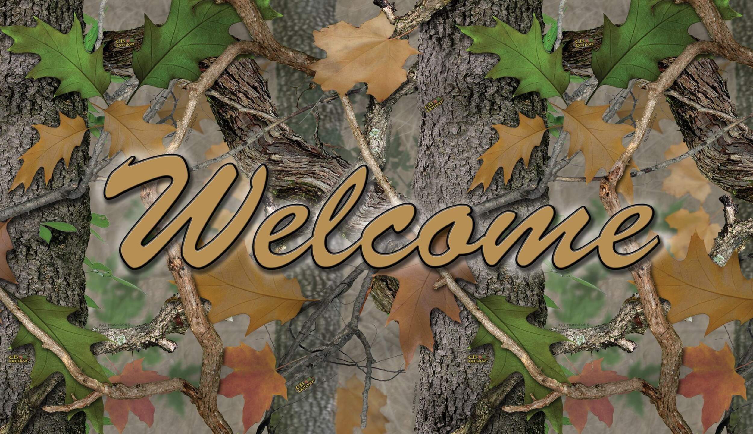 Welcome Camo Door Mat, 18 x 30-in Front_Flat