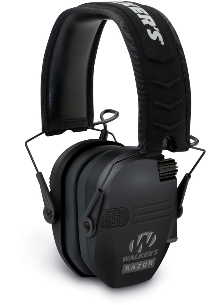 Walkers Razor Quad 23DB Hunting Slim Low Profile Ear Muffs, Black