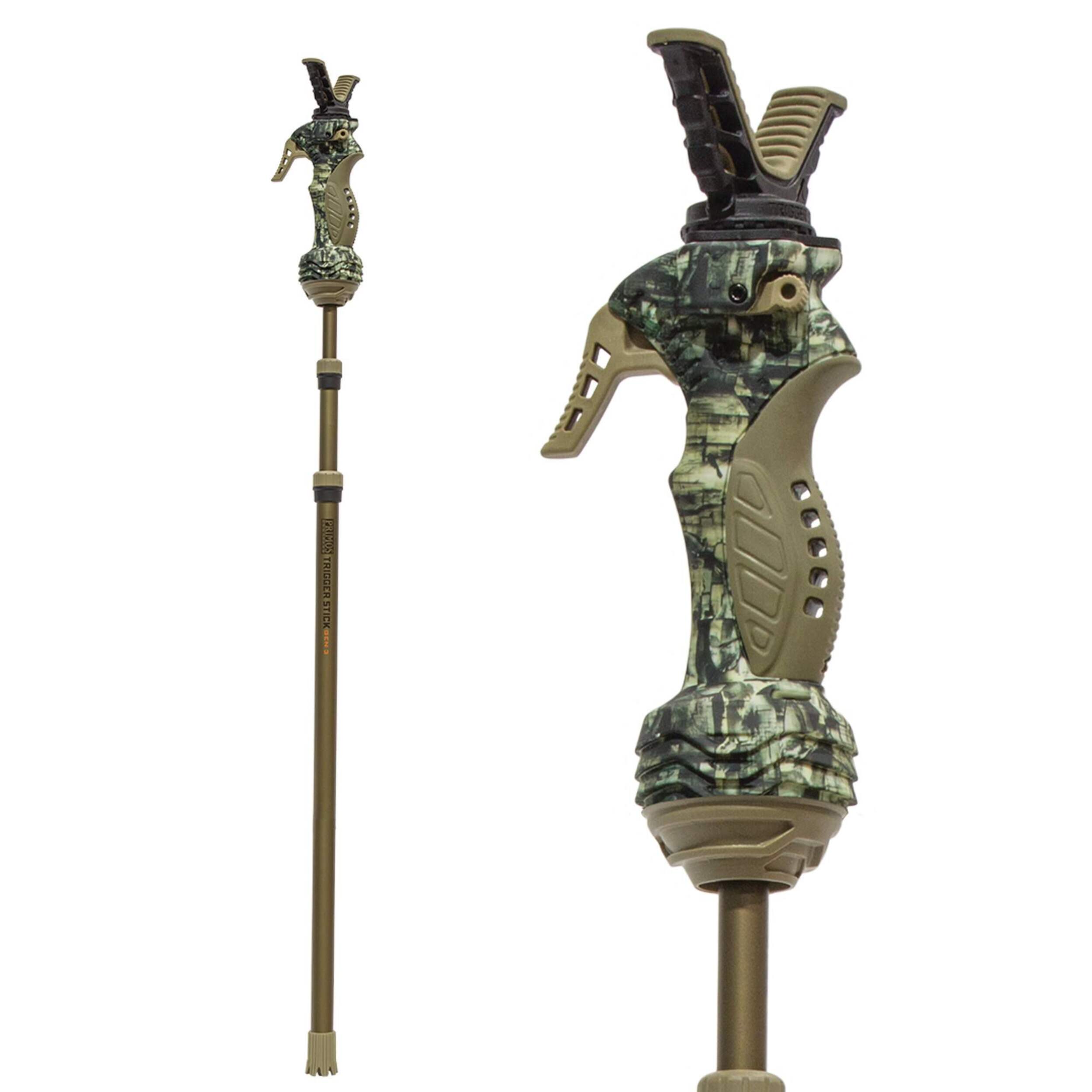Primos Trigger Stick Gen3 Hunting Monopod Rifle Shooting Rest, Camo, 35 to 65-in Composite_or_Mixed