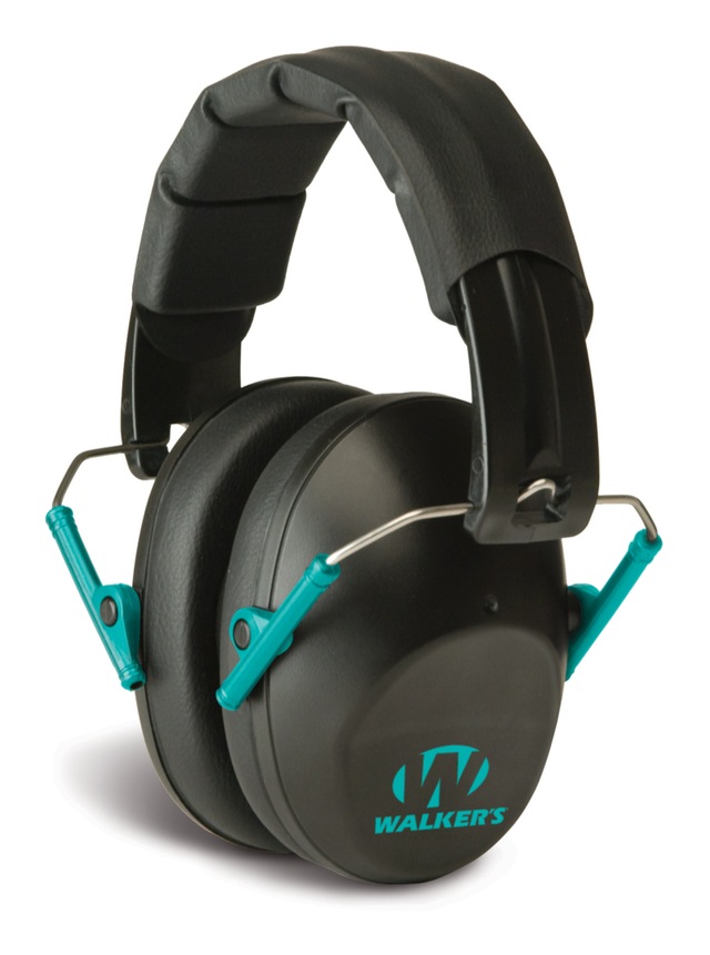 Walker's Passive 22DB Hunting Low Profile Ear Muffs, Black/Teal