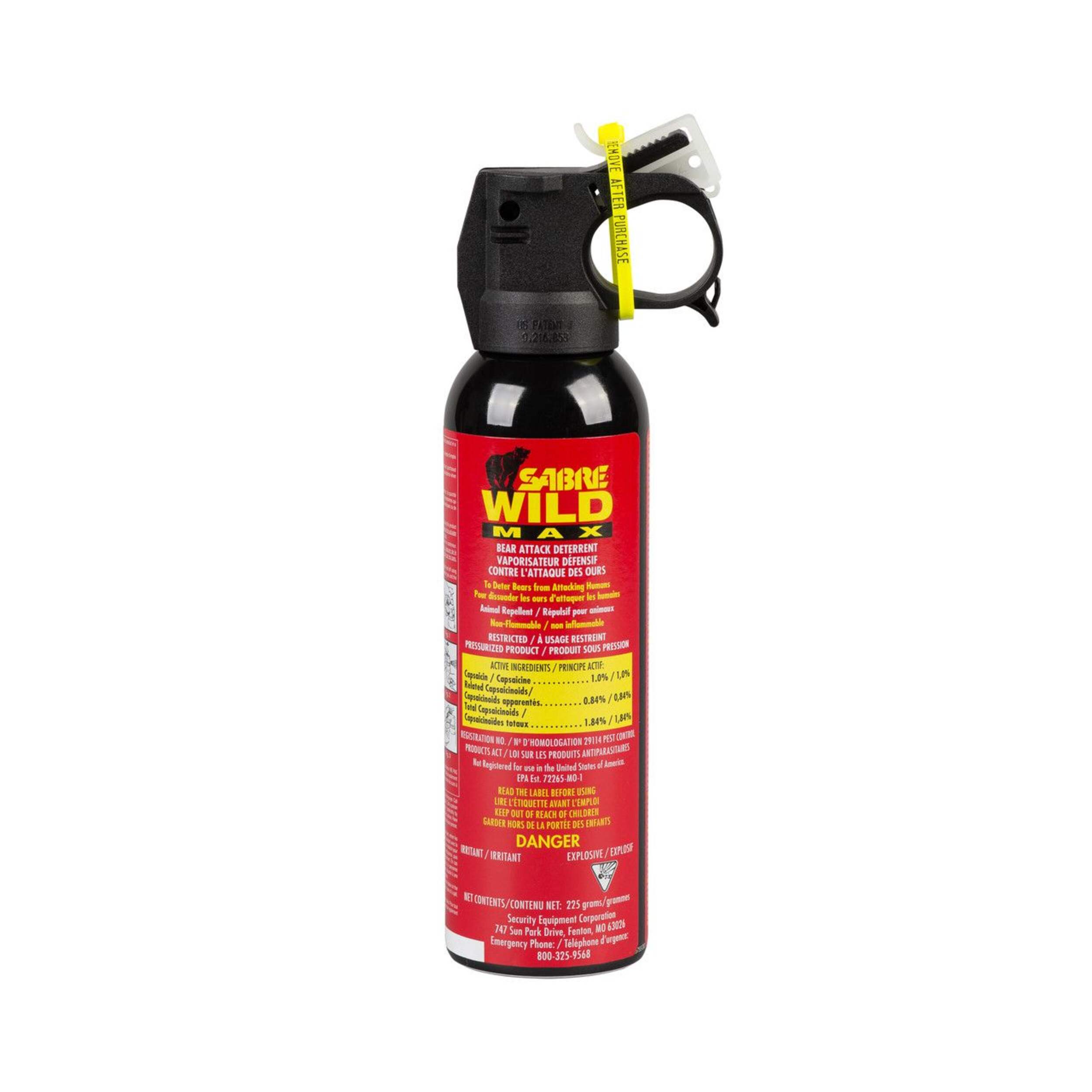 Sabre Wild Max Bear Attack Deterrent Spray, 225-g, 2-pk Front_Flat