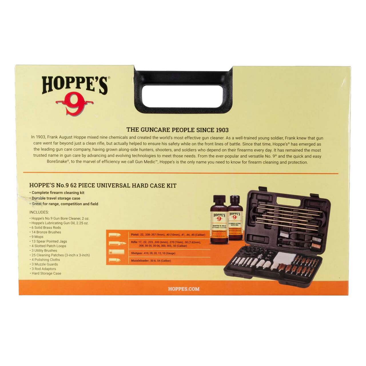 Hoppe's Gun Cleaning Kit with No 9 Cleaner & Oil, 62-pc