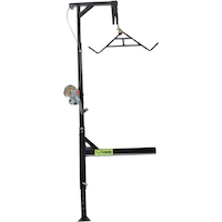 HME Truck Hitch Game Hoist Kit, Winch/Gambrel, Black Side_Left