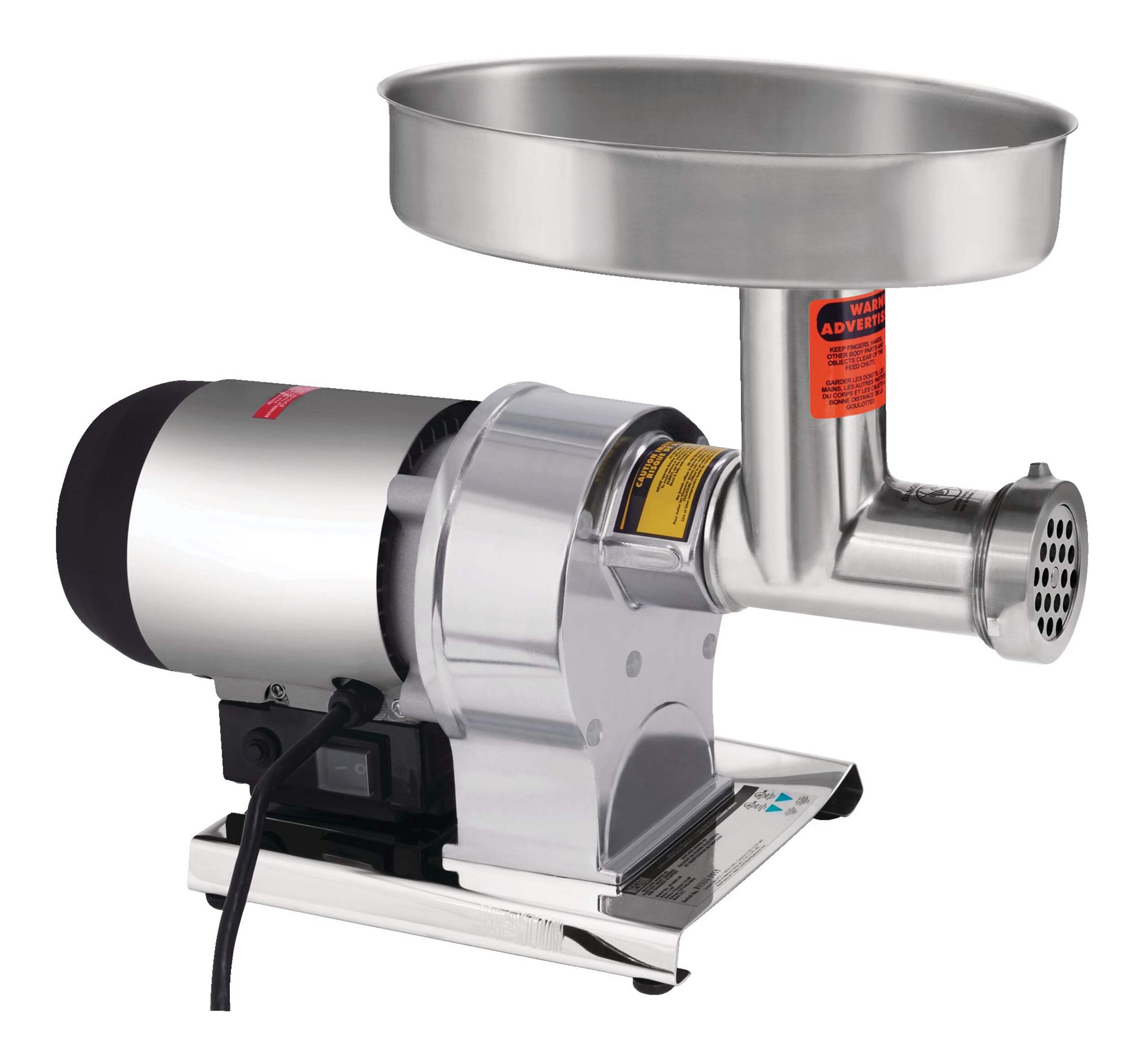 Weston Butcher Series™ #8 0.5-HP Electric Meat Grinder Front_Angled_Right