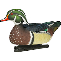 Avian X Topflight Wooden Hunting Duck Decoys, 12.5-in, 6-pc Front_Angled_Left
