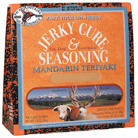 Mélange d'assaisonnements et de marinade à charqui Hi Mountain Make Your Own, mélange Mandarin Teriyaki, 204 g Front_Angled_Right