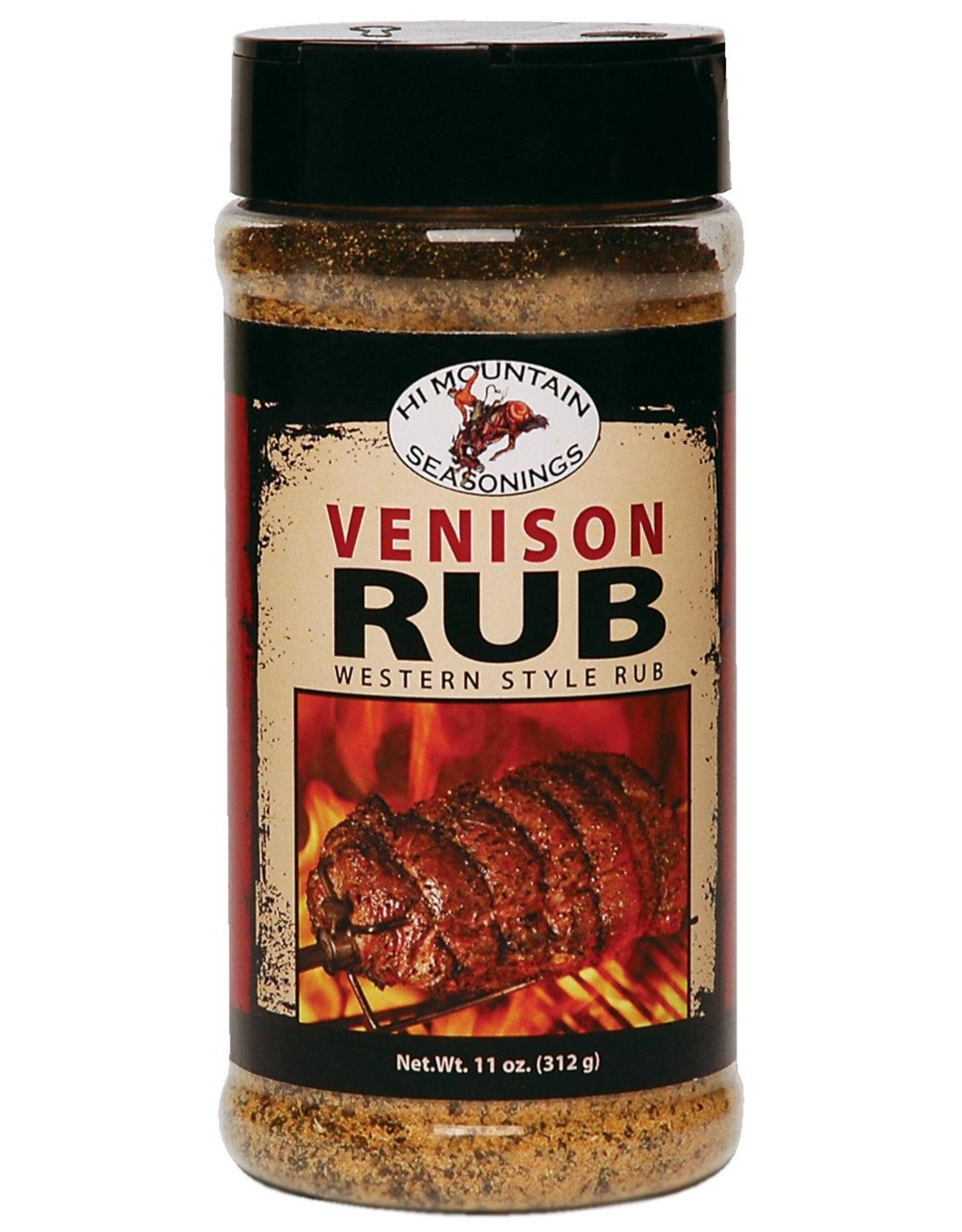 Hi Mountain Venison Rub Seasoning for Deer/Wild Game, 312-g Front_Flat