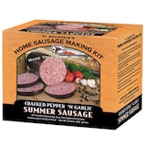 Hi Mountain's Make Your Own Home Summer Sausage Making Kit, Cracked Pepper 'N Garlic, 805-g Front_Angled_Left