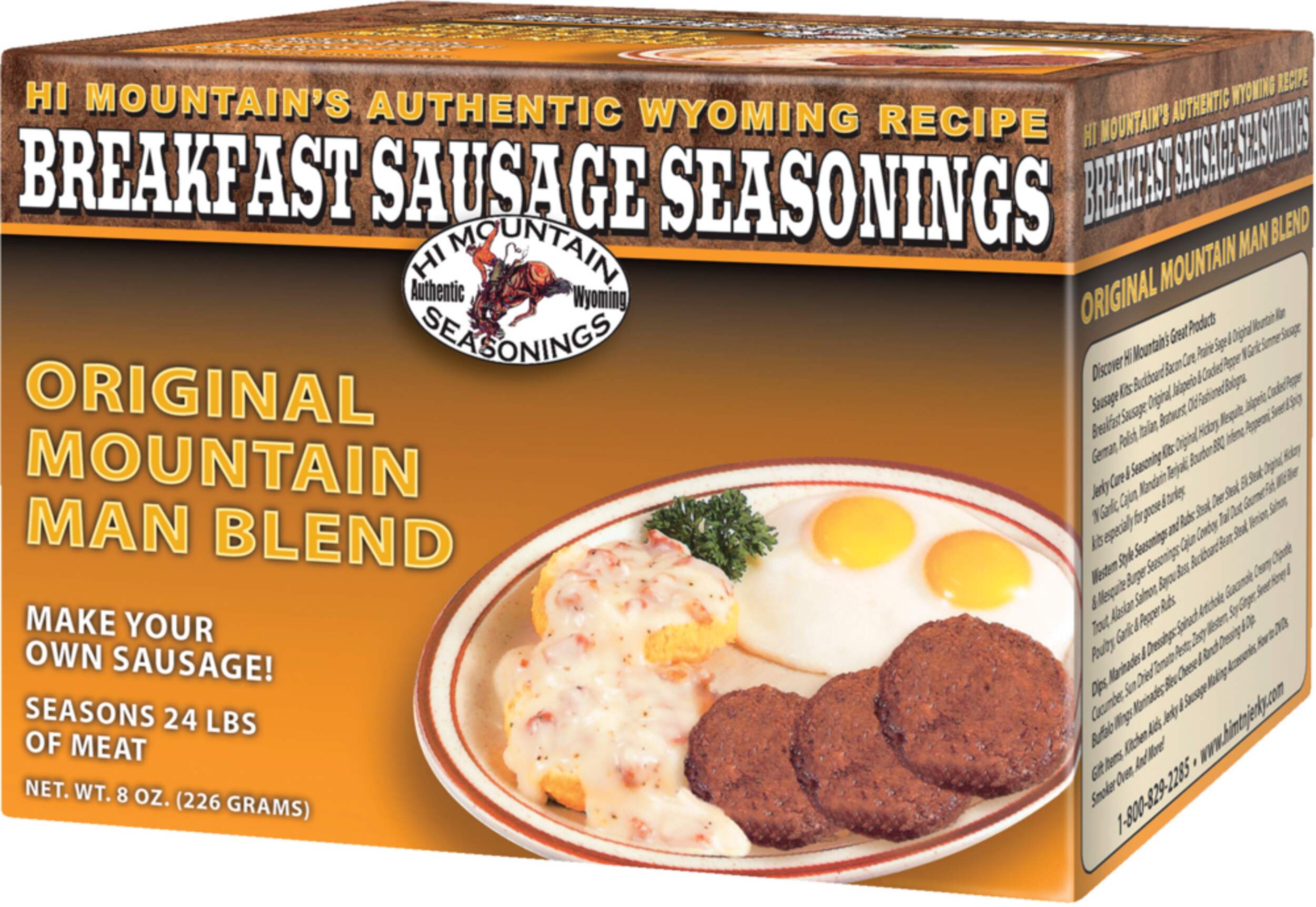 Assaisonnement à saucisse déjeuner Hi Mountain Make Your Own, 226 g Front_Angled_Left