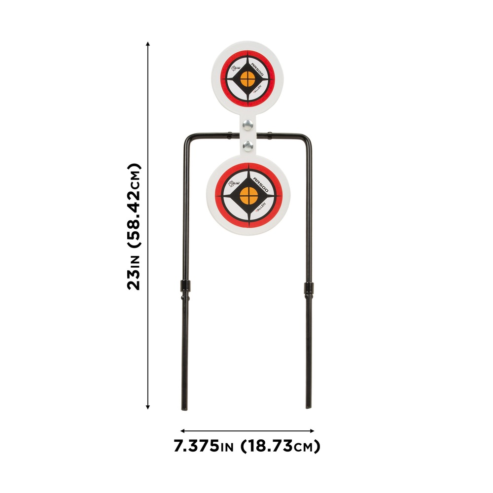 EZ AIM AR500 Double Spinner Shooting Target, Medium, 7.4 x 22.6in