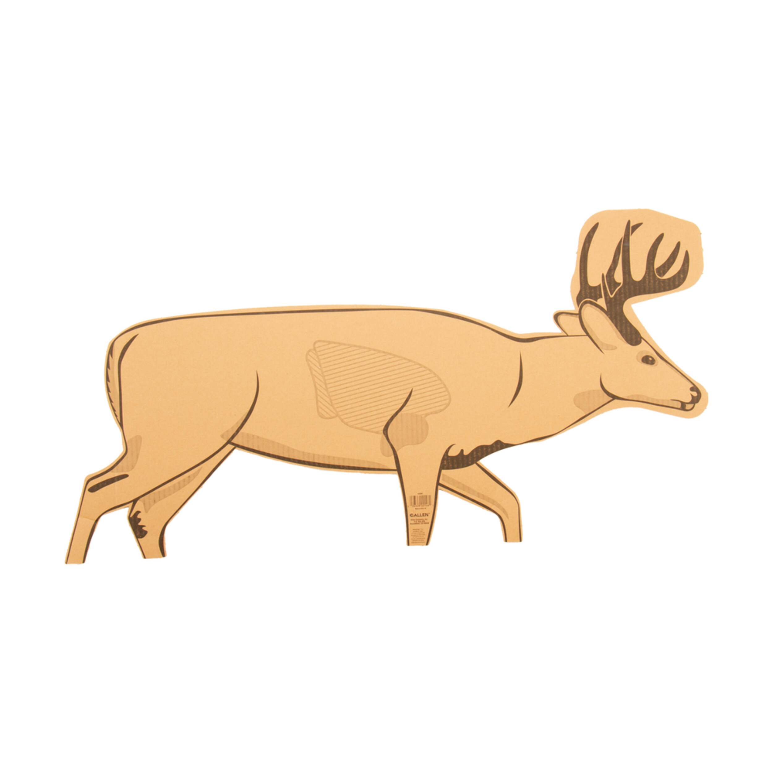 Cible de chasse en carton en forme de chevreuil Allen, grandeur nature Front_Flat